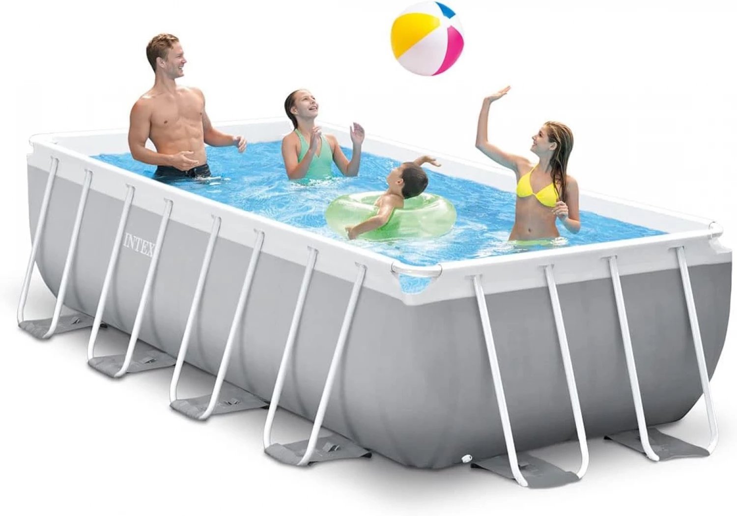 INTEX BAZEN PRIZMA SA METALNOM KONSTRUKCIJOM 400X200X100CM SA 12V PUMPOM 26788GN