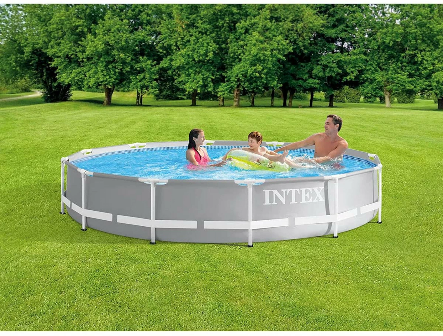 INTEX BAZEN PRIZMA SA METALNOM KONSTRUKCIJOM 366X76CM SA 12V PUMPOM 26712GN