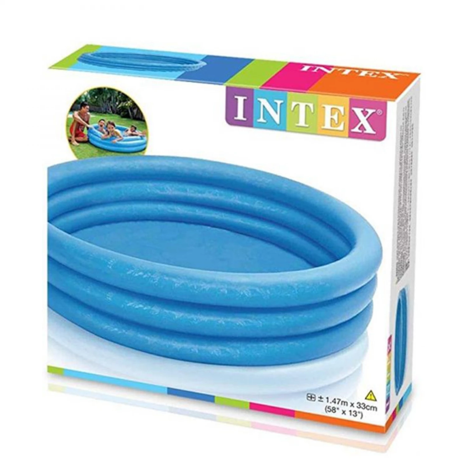 INTEX BAZEN CRYSTAL BLUE 3 PRSTENA 147X33CM