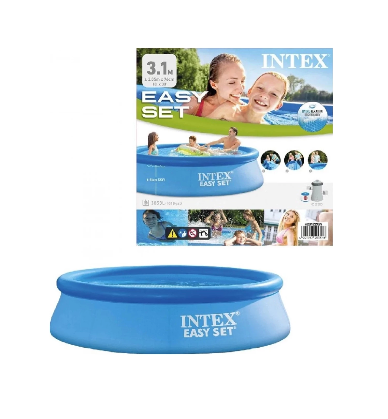 INTEX BAZEN EASY SET 305x76CM SA 12V PUMPOM 28122G