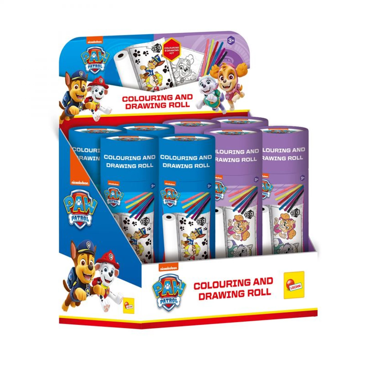 PAW PATROL SET ZA CRTANJE ROLL IN 2ASS CENA ZA 1 KOM