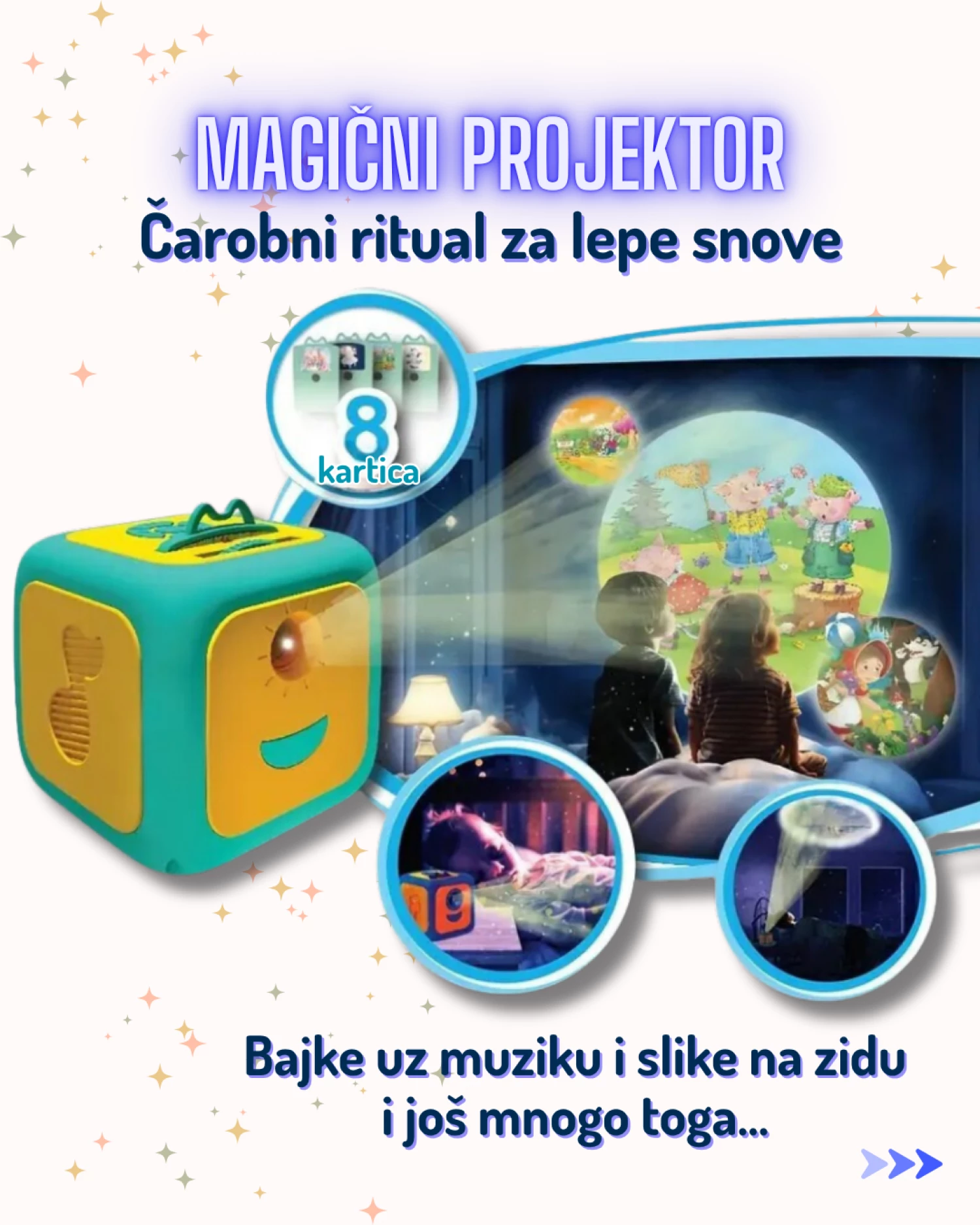 Edukativni Magicni Projektor SR Bajke, pesmice i edukacija