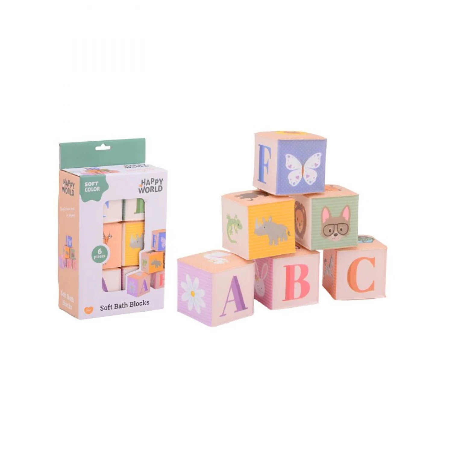 Happy World kocke za kupanje u bojama 6 pcs 22290