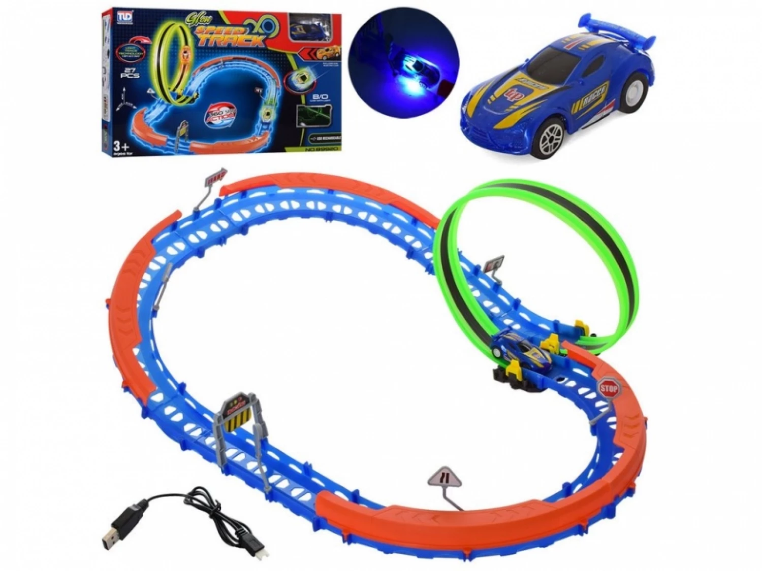 AUTO STAZA SVETLECA GLOW SPEED TRACK 27PCS