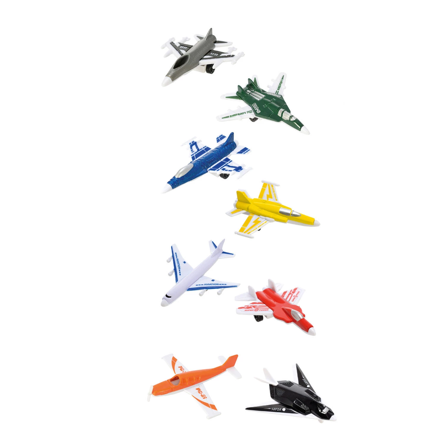 VEHICOOL SET AVIONA METAL 7CM 8PCS
