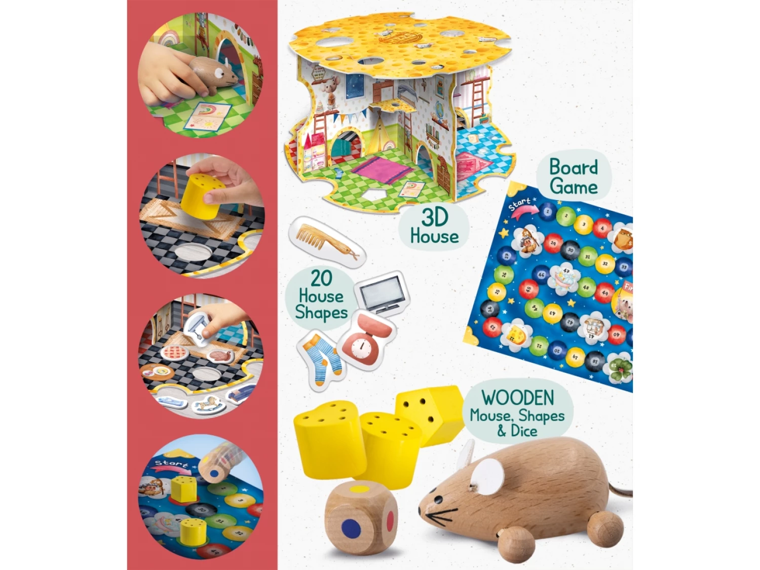 MONTESORI BABY SET WOOD THE HOUSE OF THE MOUSE