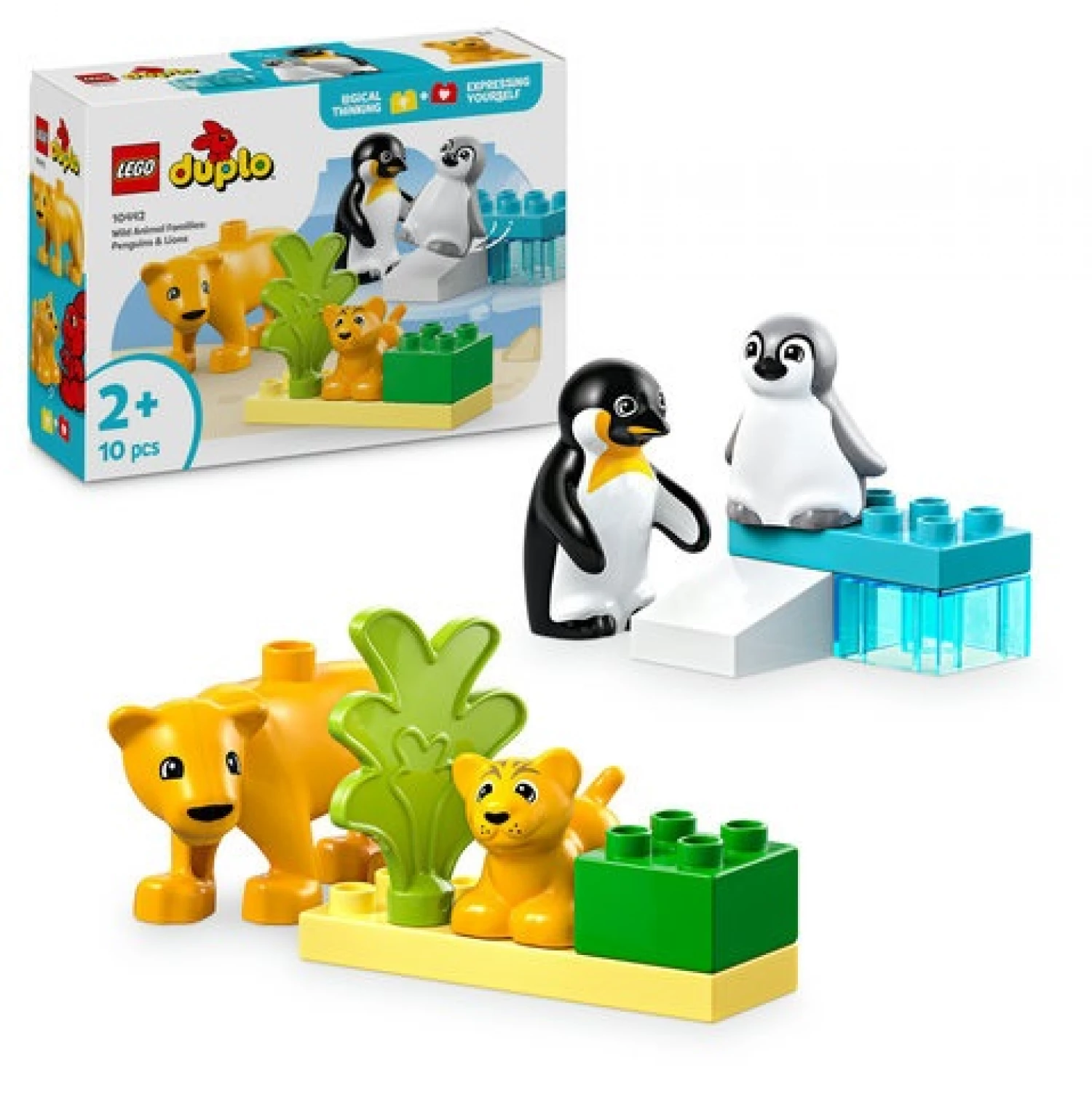 LEGO DUPLO TOWN WILD ANIMAL FAMILIES  PENGUINS  AND  LIONS