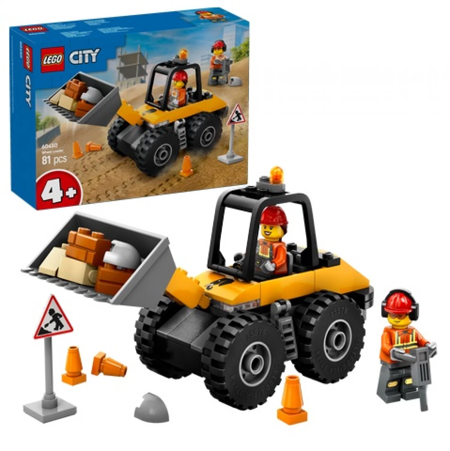 LEGO CITY YELLOW CONSTRUCTION WHEEL LOADER