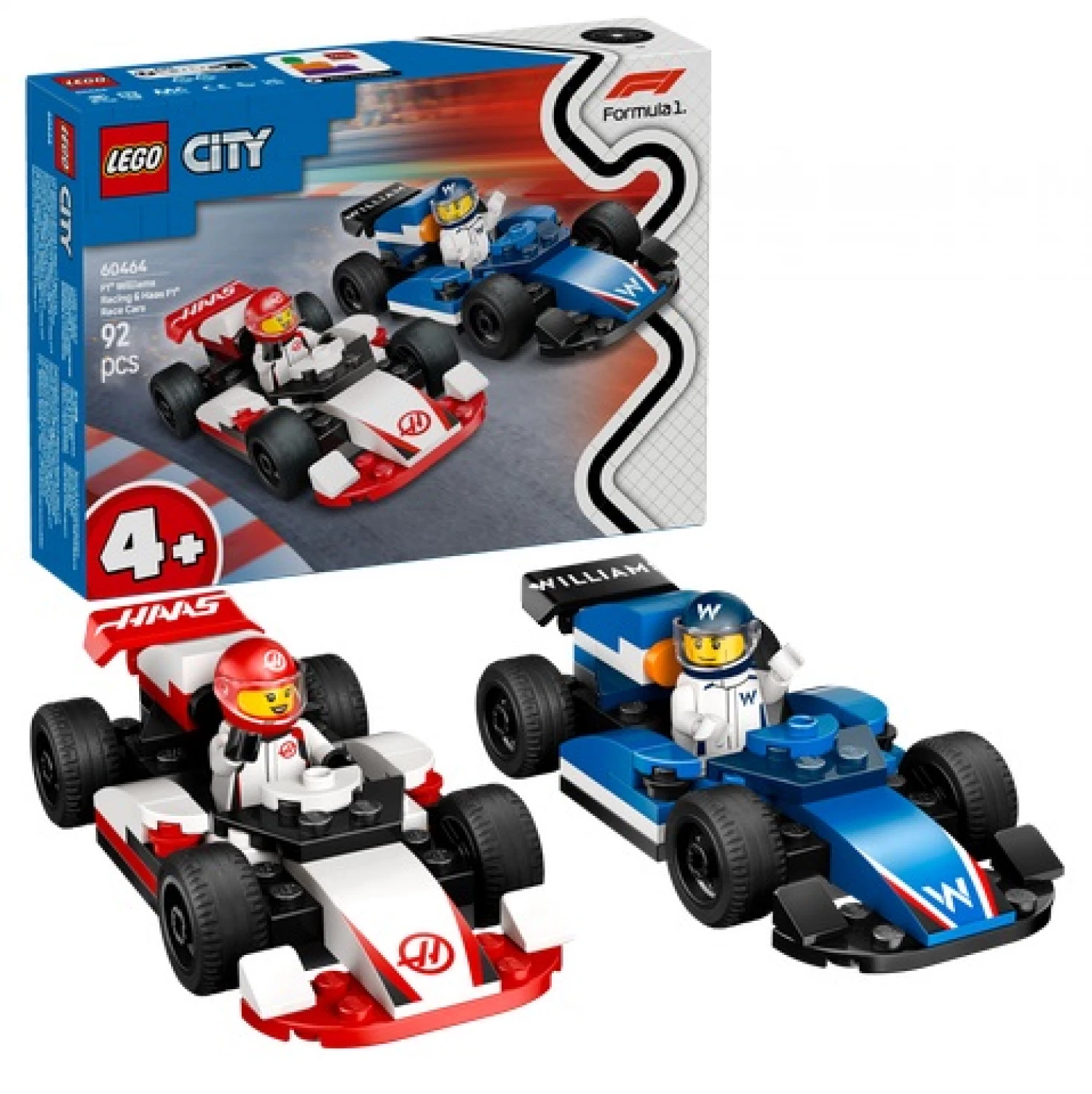 LEGO CITY  WILLIAMS RACING  AND  HAAS F  RACE CARS
