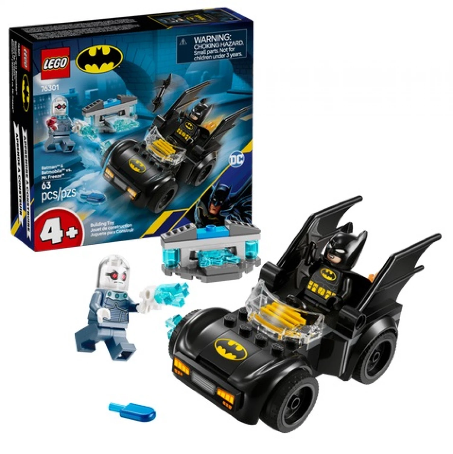 LEGO SUPER HEROES BATMAN  AND  BATMOBILE VS MR FREEZE