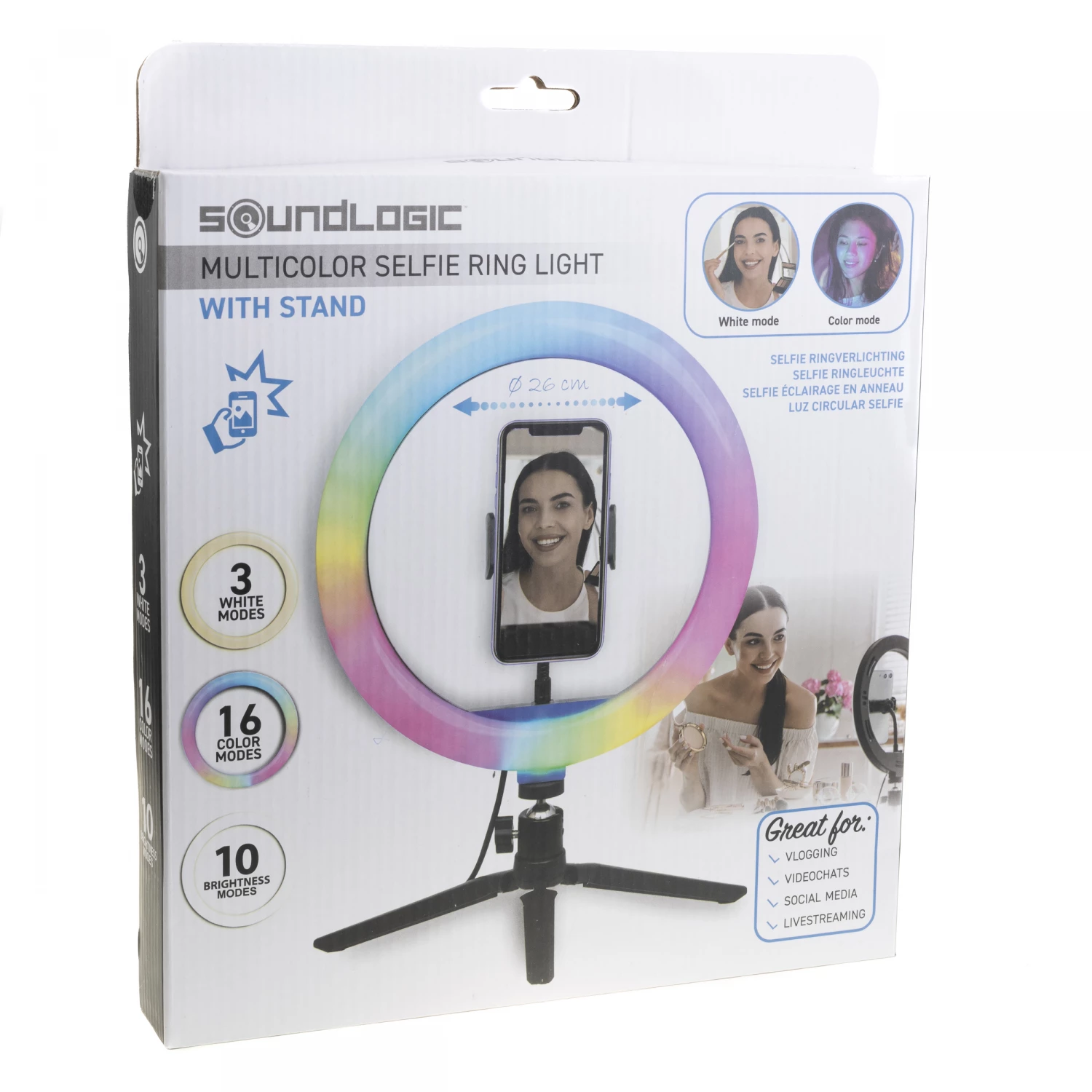 Soundlogic Stalak RGB Selfie prsten lampa LED
