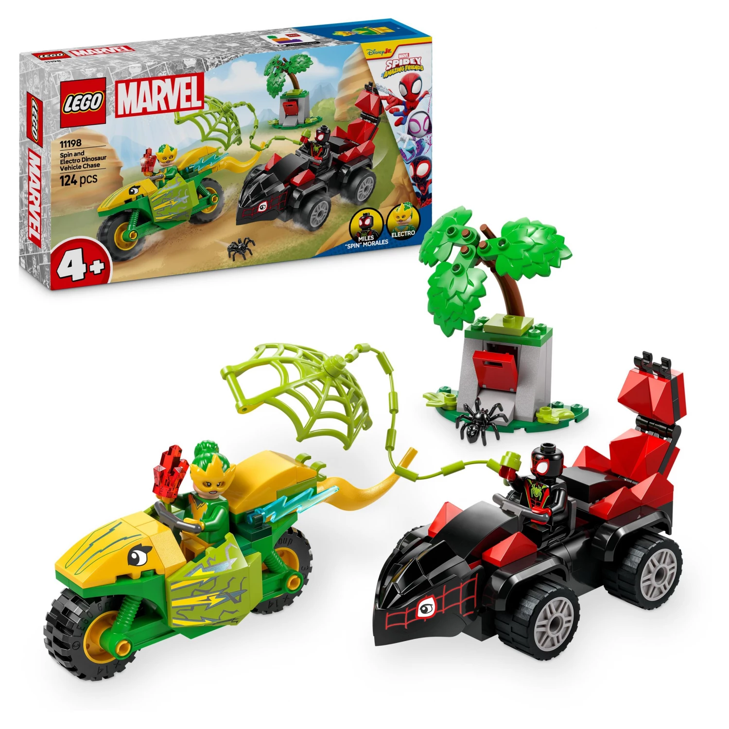 LEGO SPIDEY SPIN AND ELECTRO DINOSAUR VEHICLE CHASE