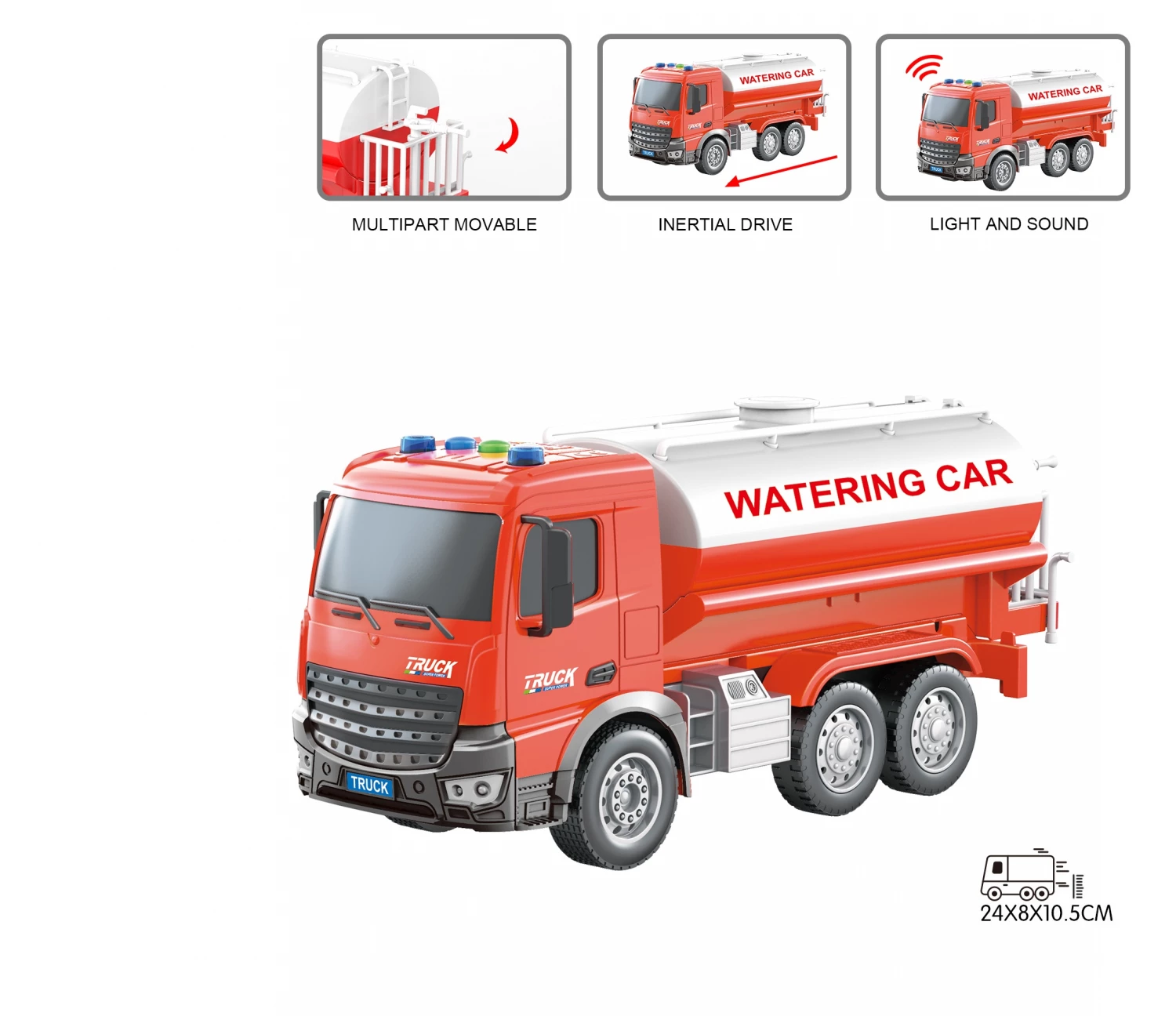 Magzy Wheels Kamion 1:18 cisterna za vodu sa zvukom i setlom