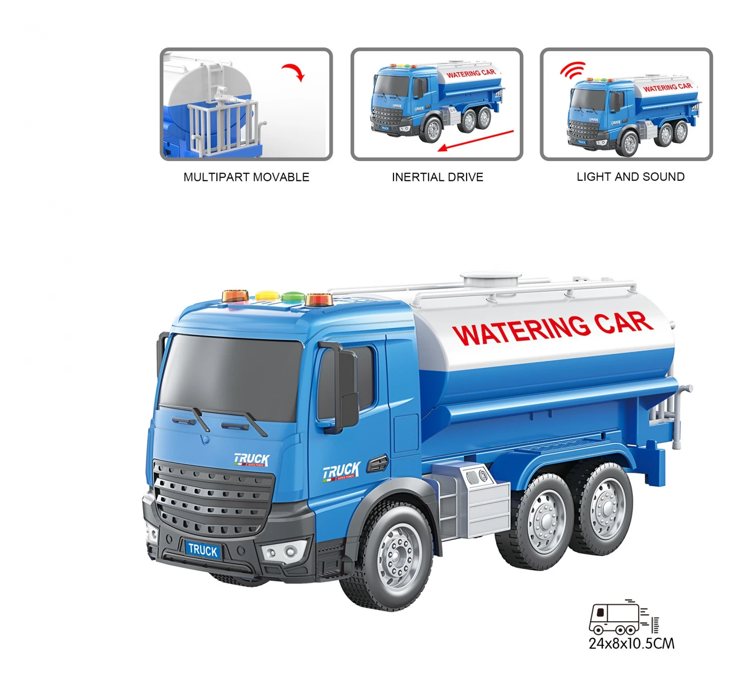 Magzy Wheels Kamion 1:18 cisterna plava sa zvukom i svetlom