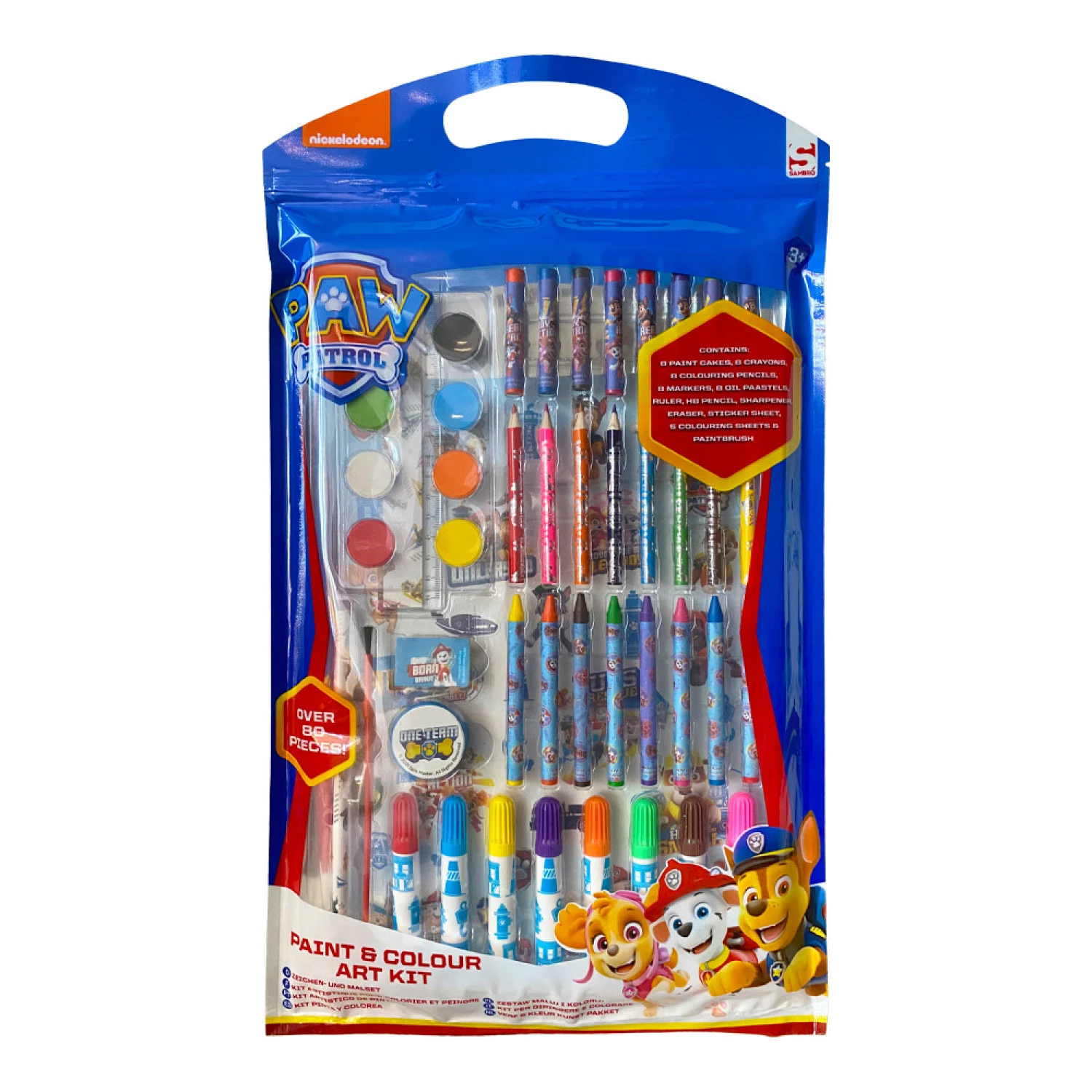 PAW PATROL PAINT & COLOR ART SET 80PCS