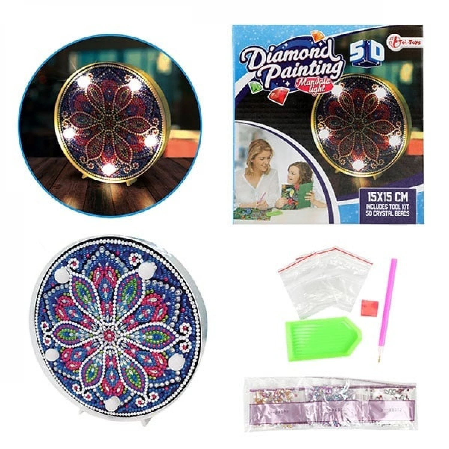 DIAMONT PAINTING SET LAMP MANDALA