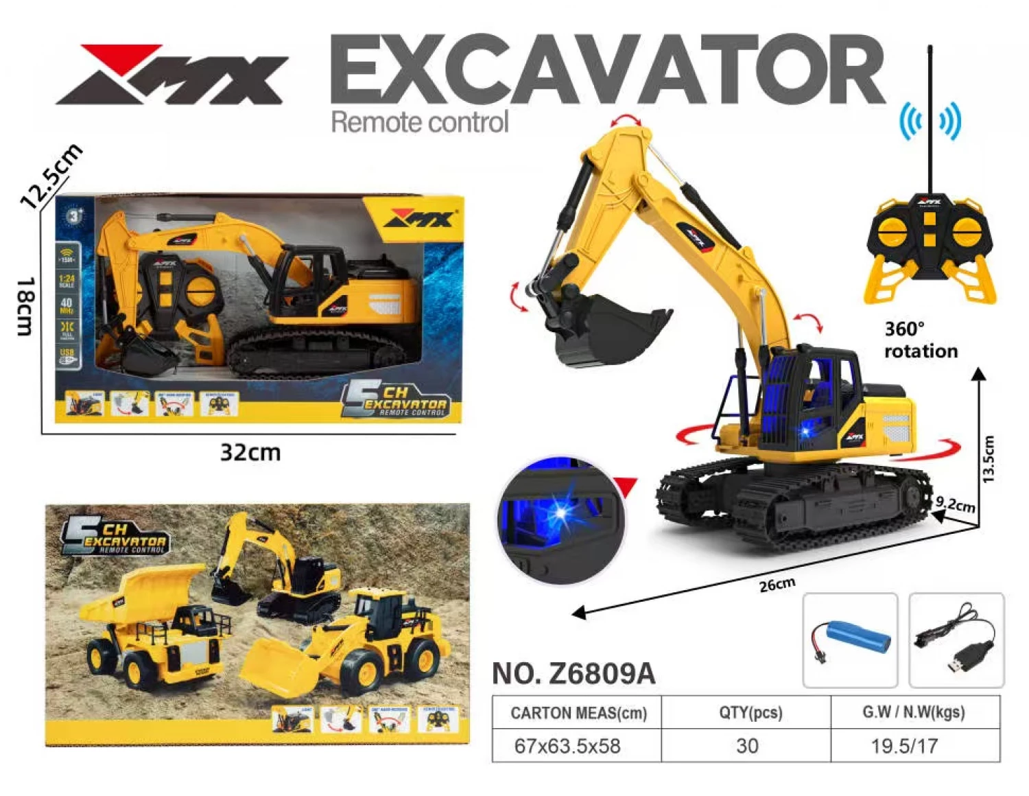 Bager R/C 1:24 40HZ 5CH Z6809A