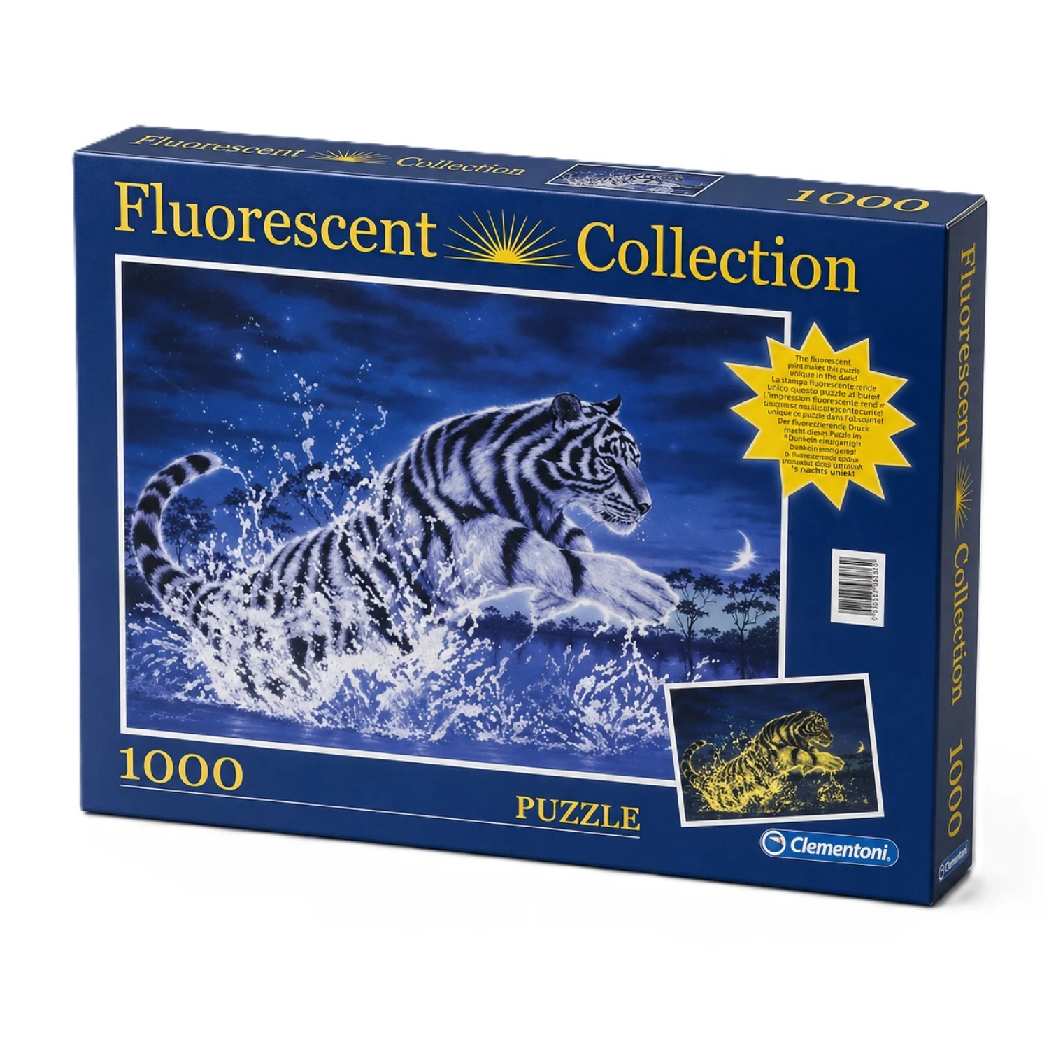 CLEMENTONI SLAGALICA PUZZLE 1000PCS FLUORESCENT TIGER
