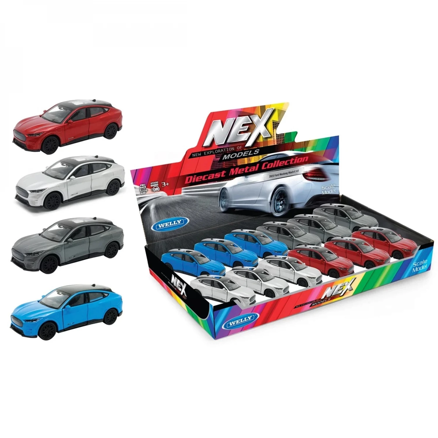 WELLY AUTO FORD MUSTANG MACHE GT 2023 4ASS