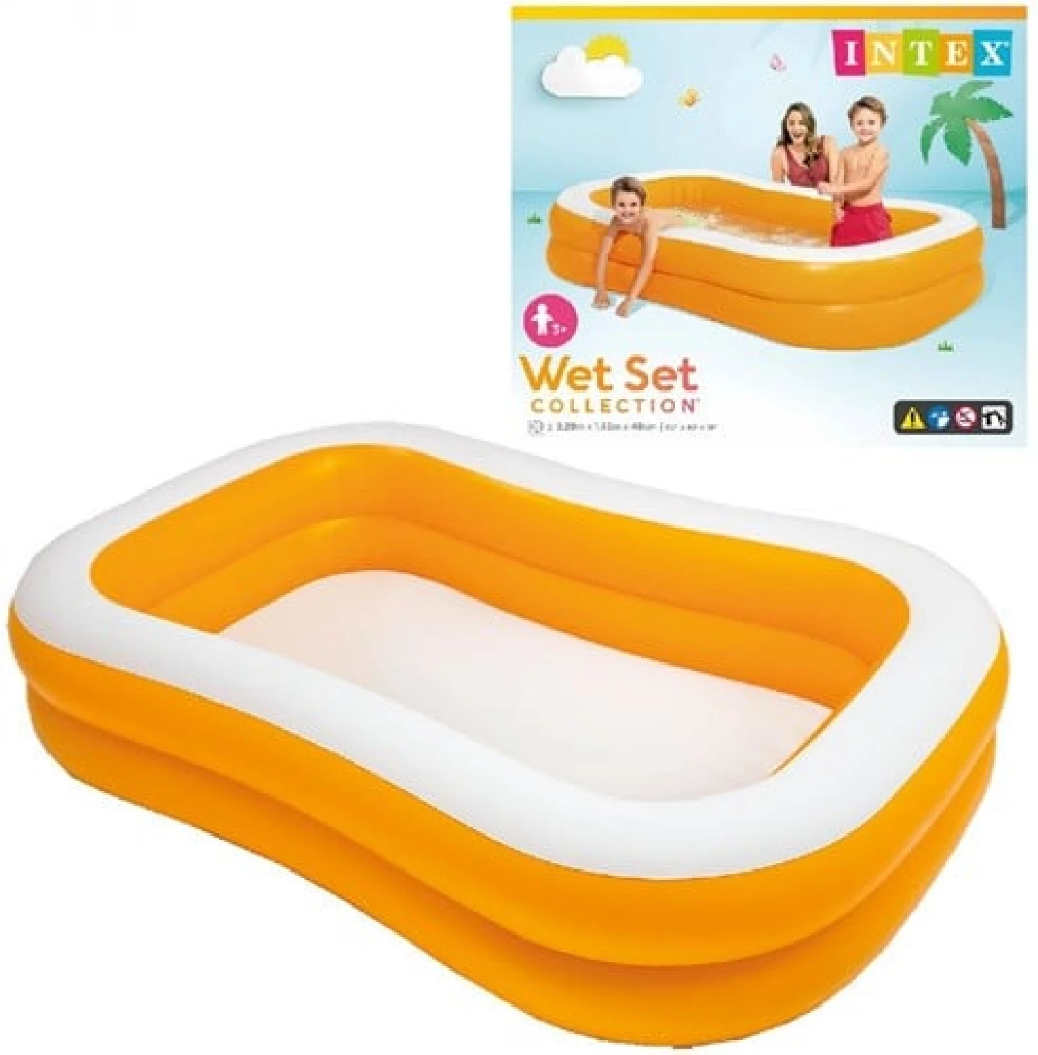INTEX BAZEN MANDARIN SWIM CENTRE FAMILY POOL 229X147X46CM