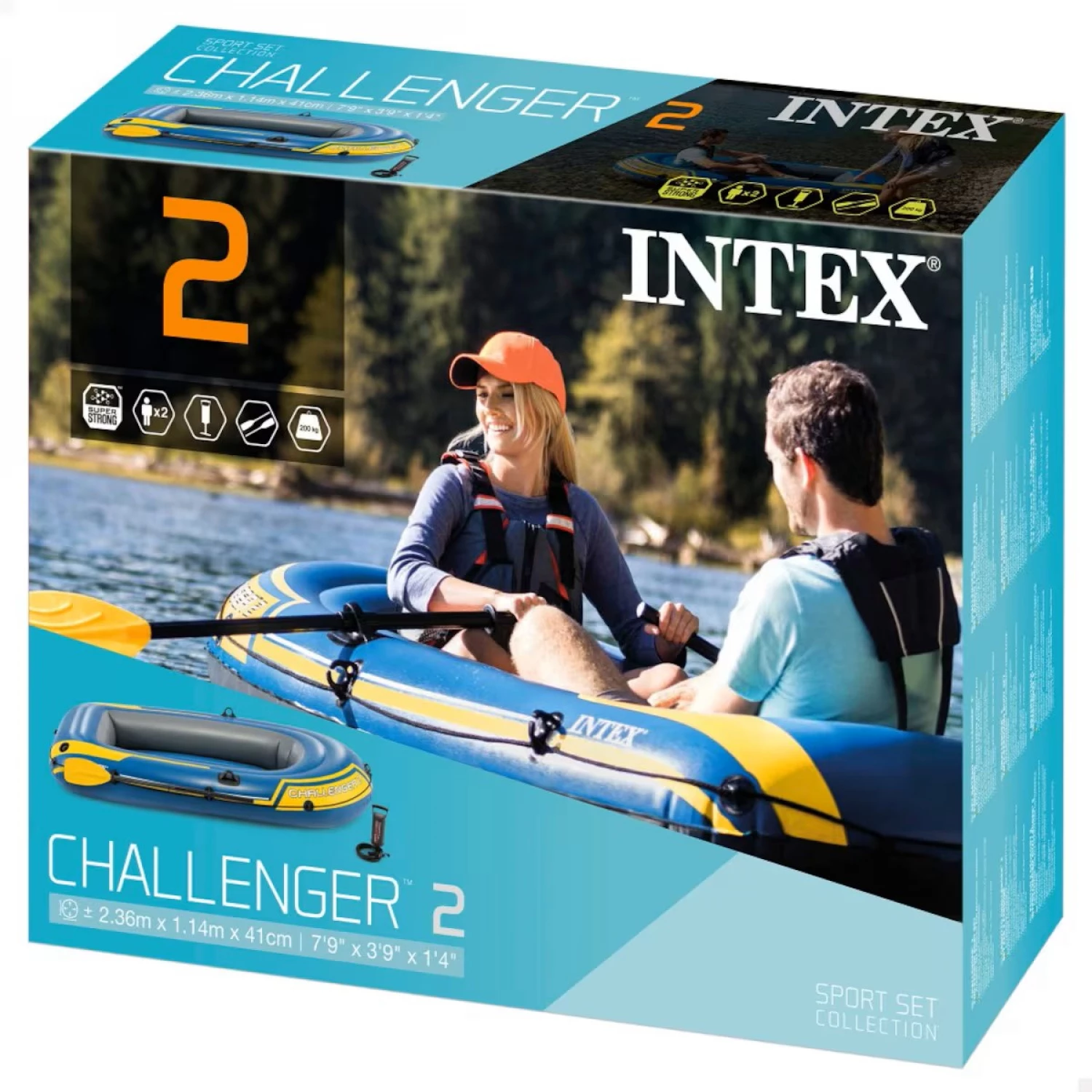 INTEX CAMAC CHALLENGER 2 BOAT SET 236X114X41CM 68367NP