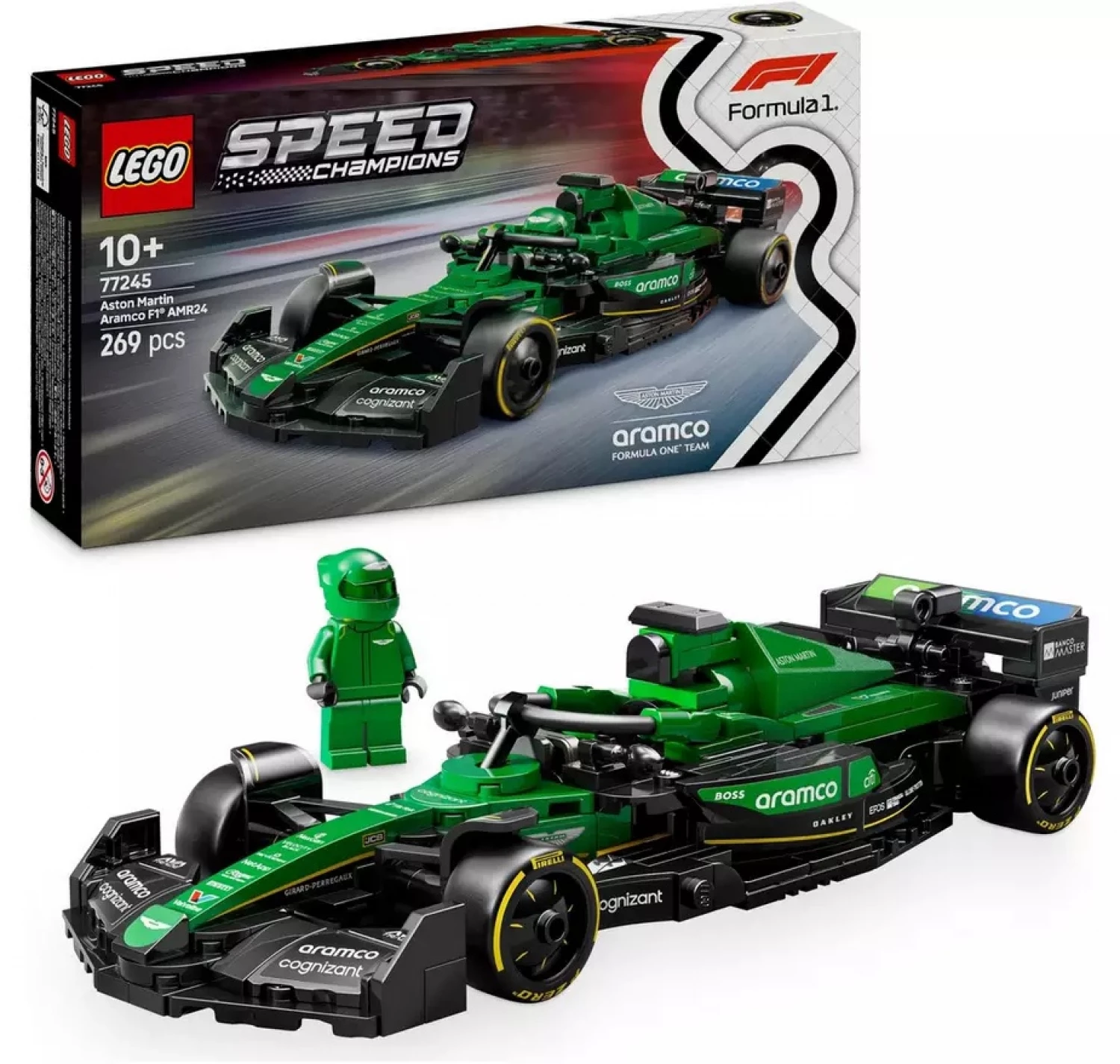LEGO SPEED CHAMPIONS ASTON MARTIN ARAMCO F1 AMR24 RACE CAR