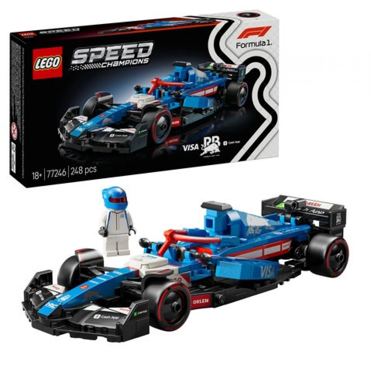 LEGO SPEED CHAMPIONS VISA CASH APP RB VCARB 01 F1 RACE CAR
