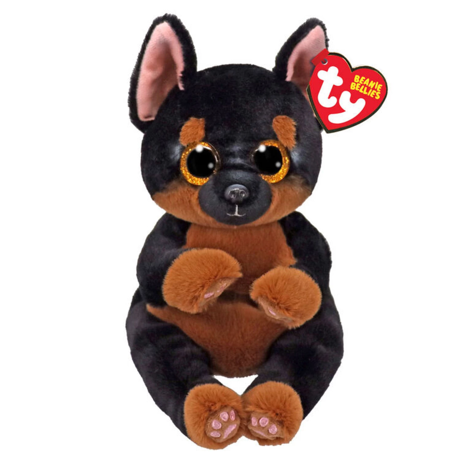 Plisana igracka TY Beanie Bellie Fritz - Black and Tan Dog