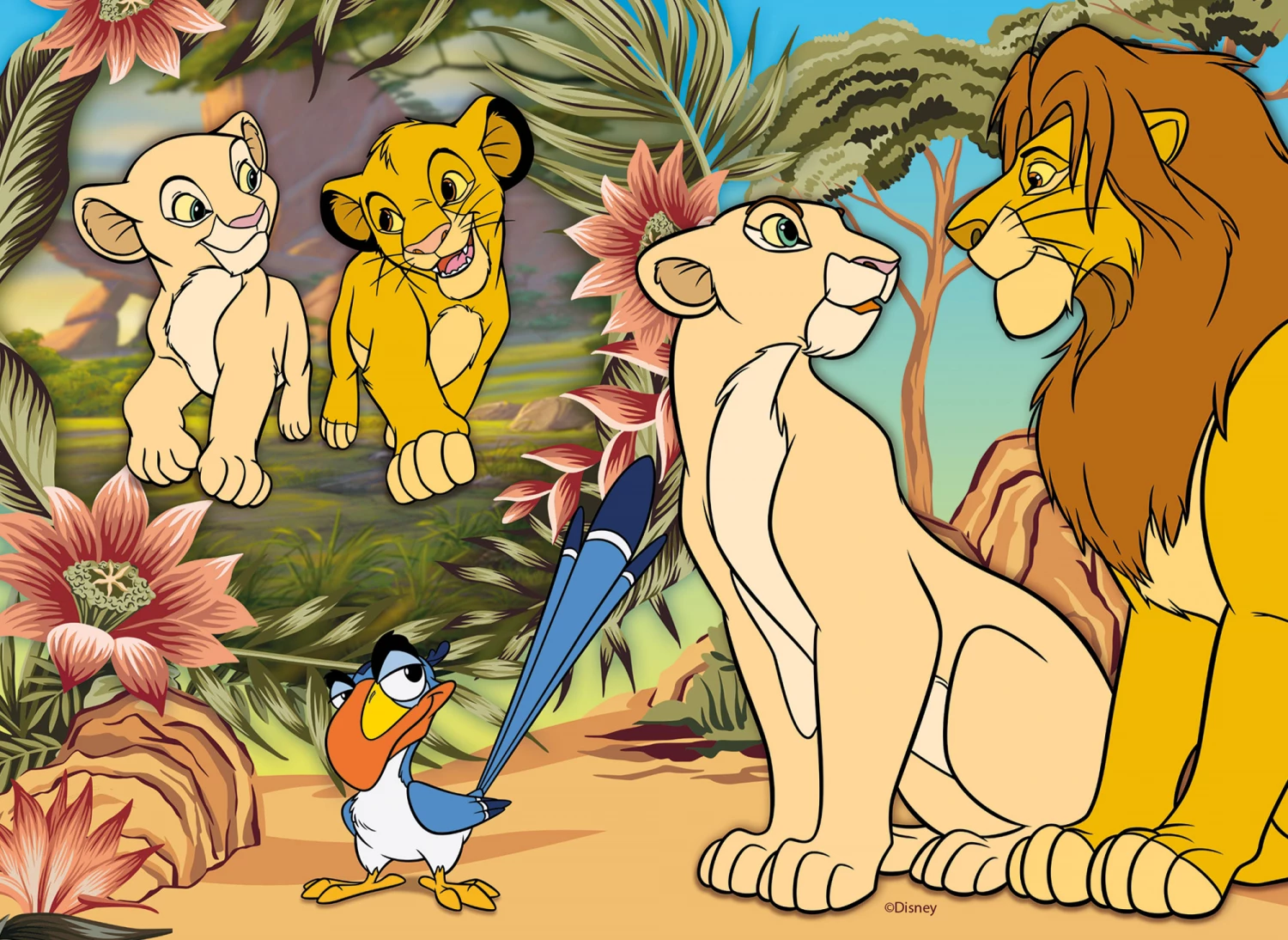 Slagalica Lisciani 4x48pcs Maxi Lion King 109753