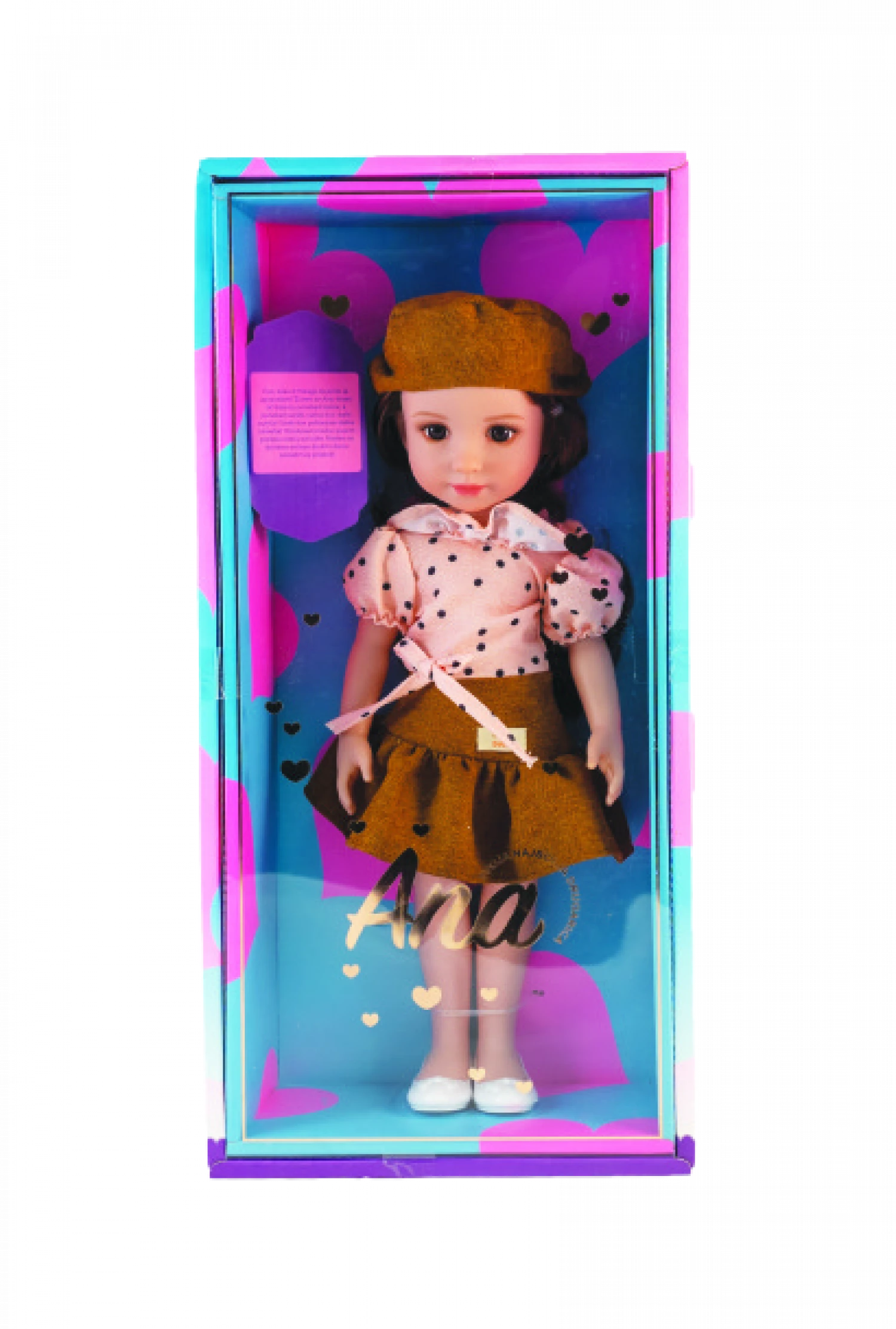 Lutka Ana SR u poklon kutiji sa beretkom I roze bluzom