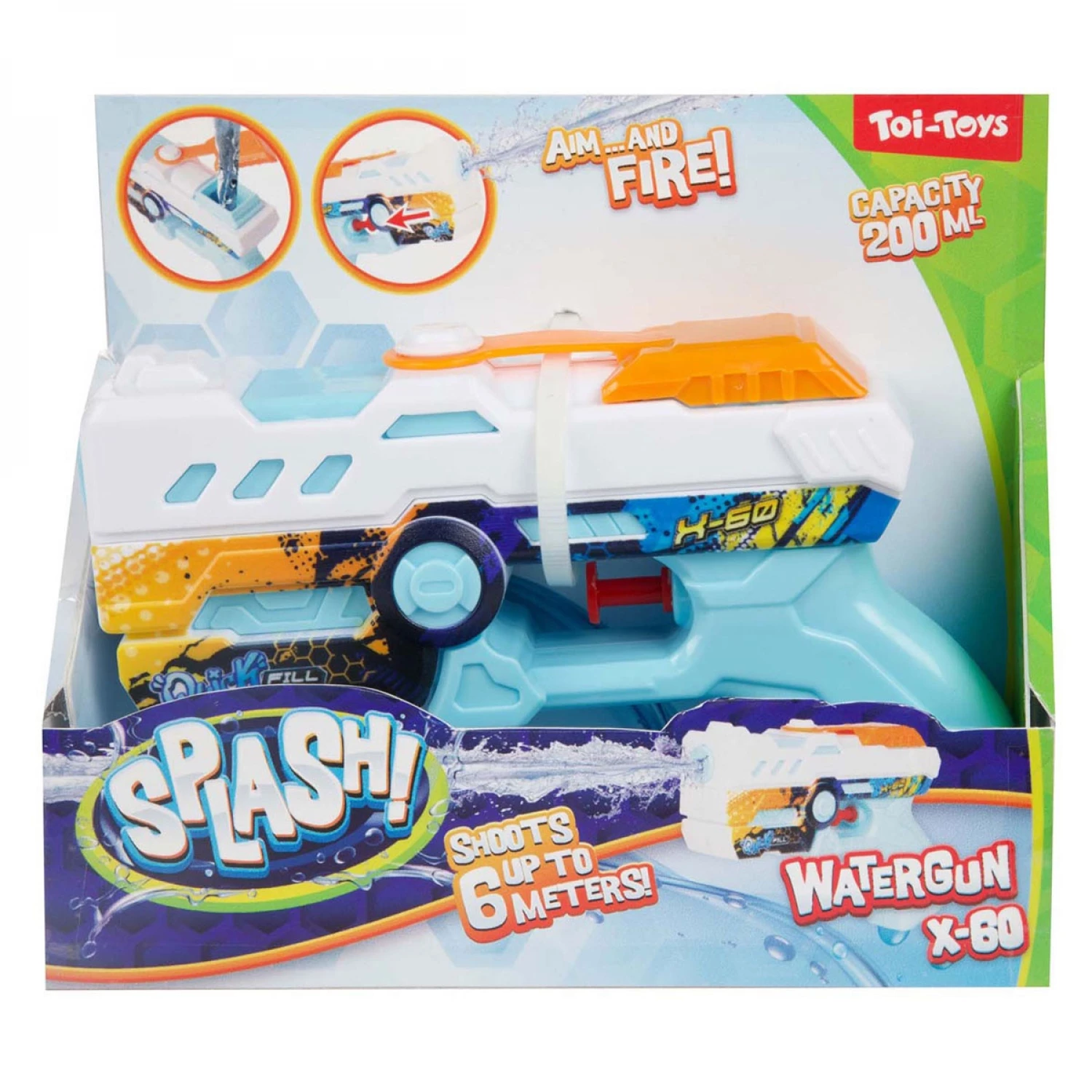 Pistolj na vodu Splash Water Gun Quick Fill X60 65213Z