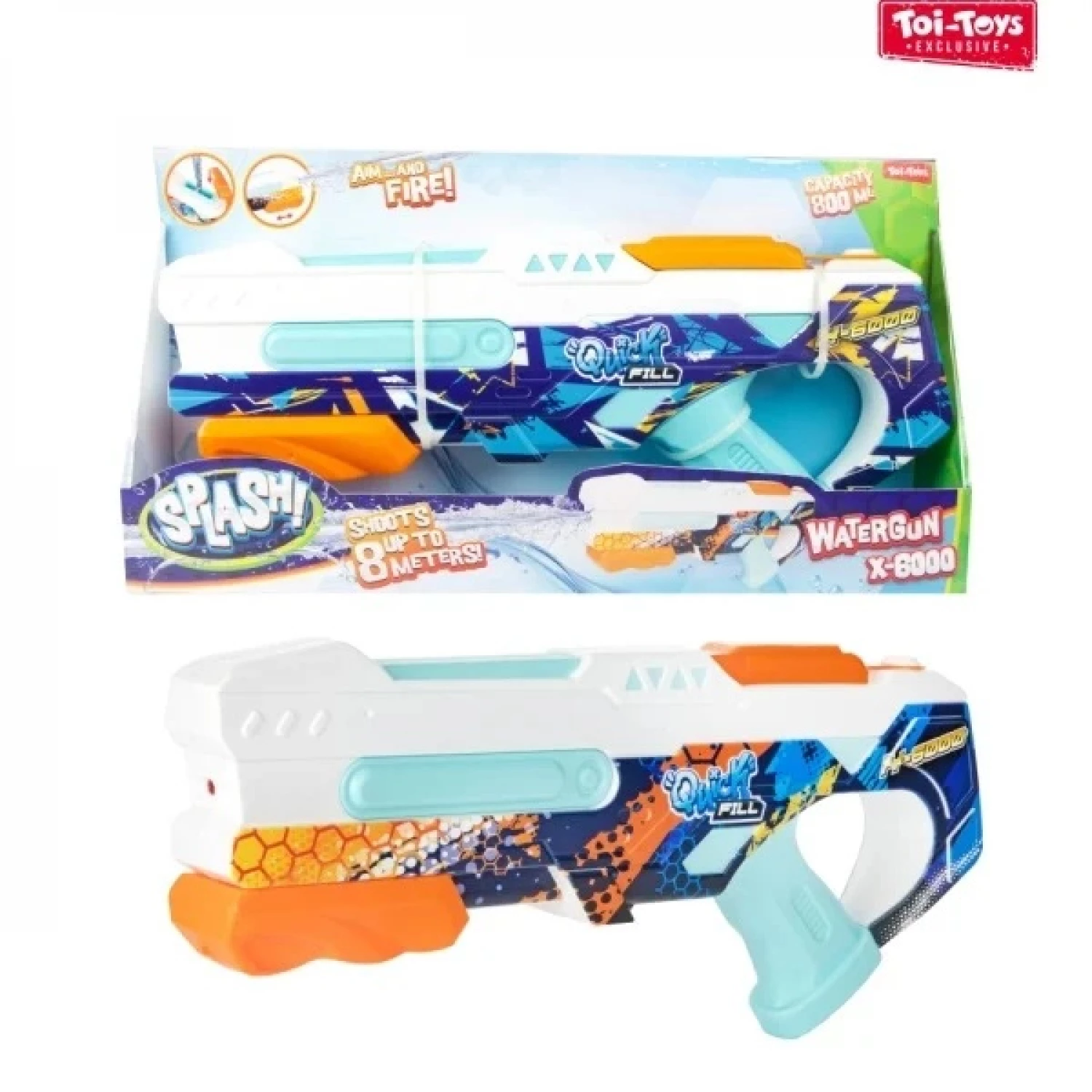 Pistolj na vodu Splash Water Gun Quick Fill X6000 65211Z