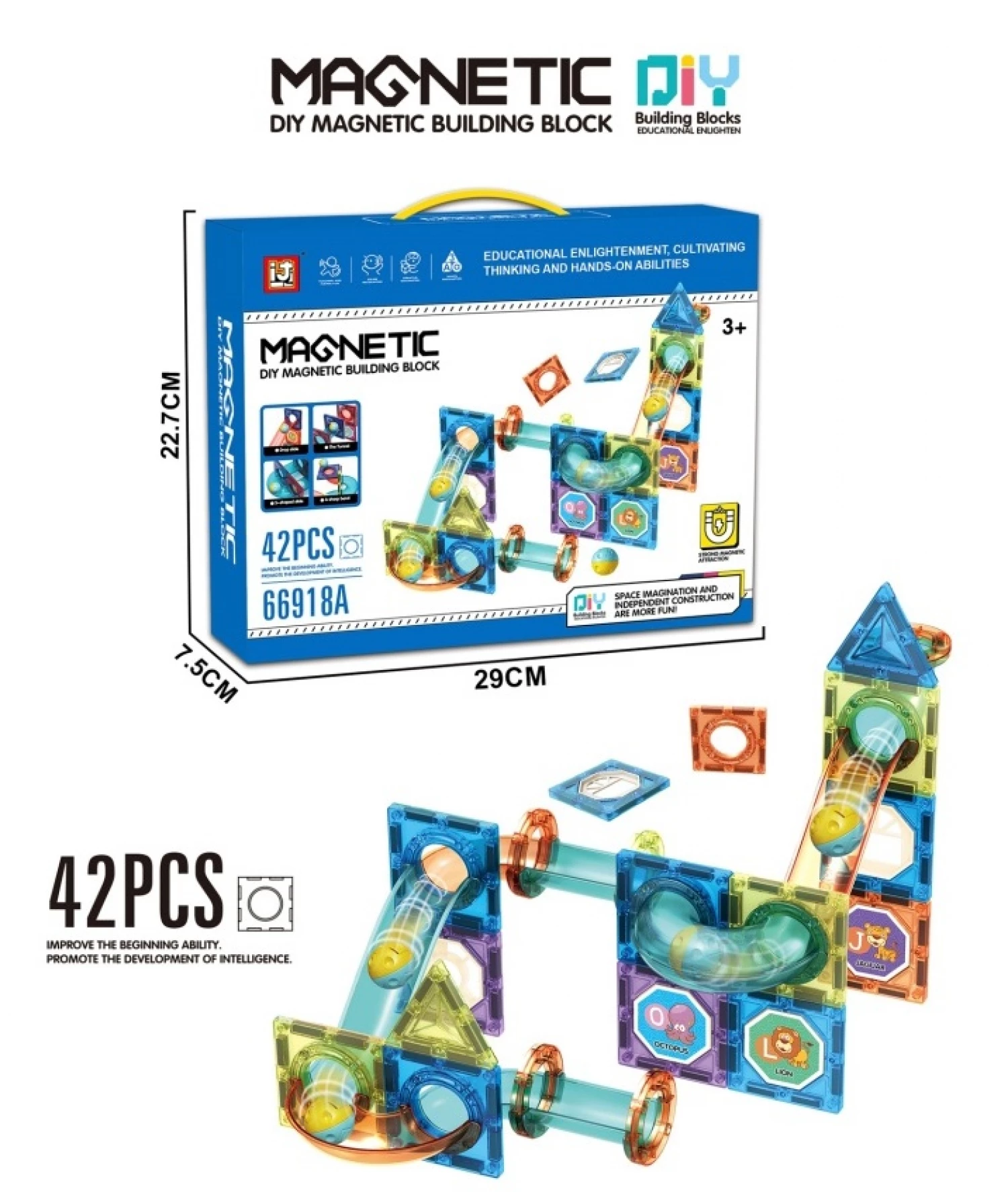 Edukativna igra konstruktor Magnetic 42pcs 66918A
