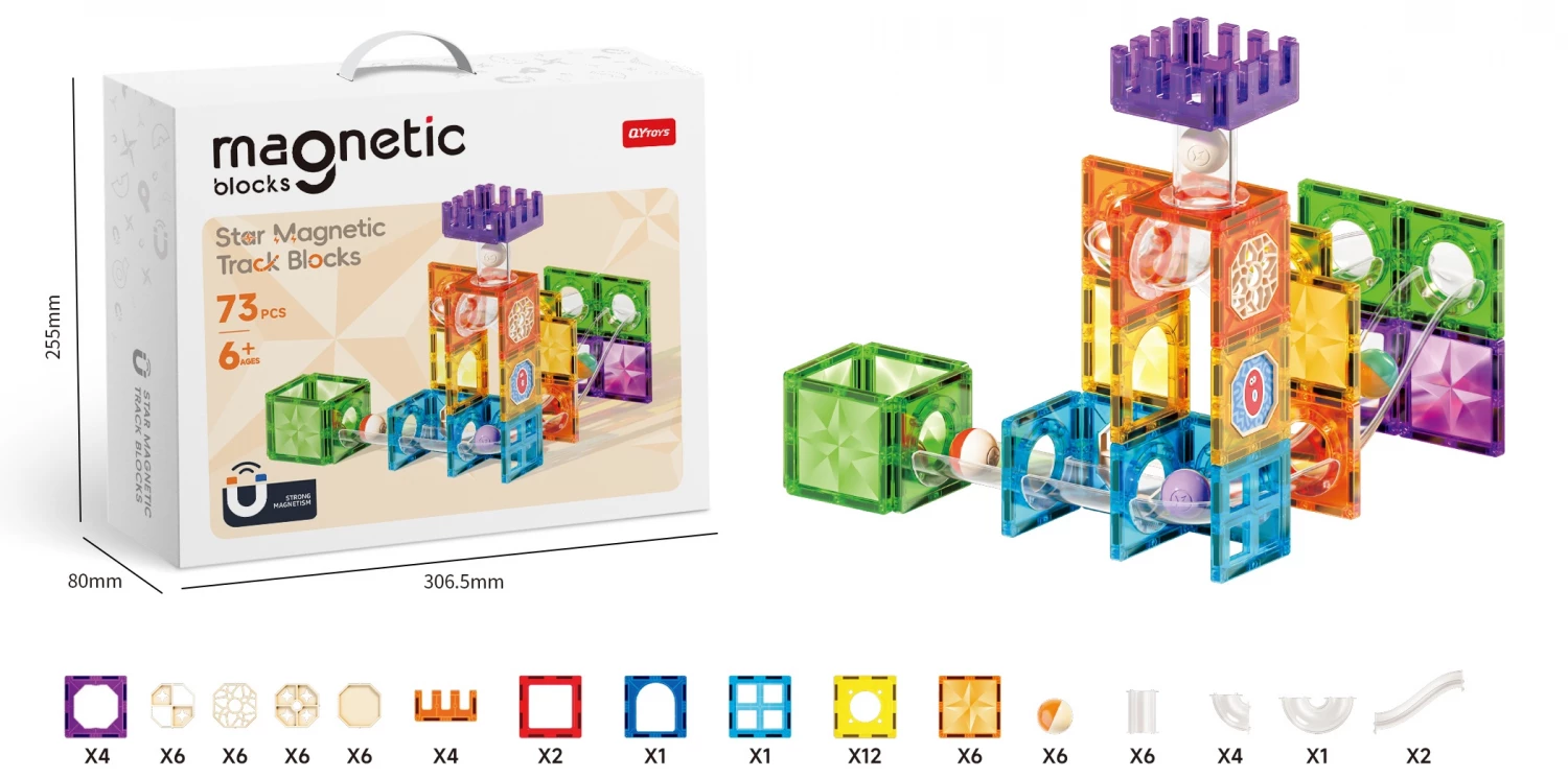 Edukativna igra konstruktor Magnetic 73pcs EQY10055