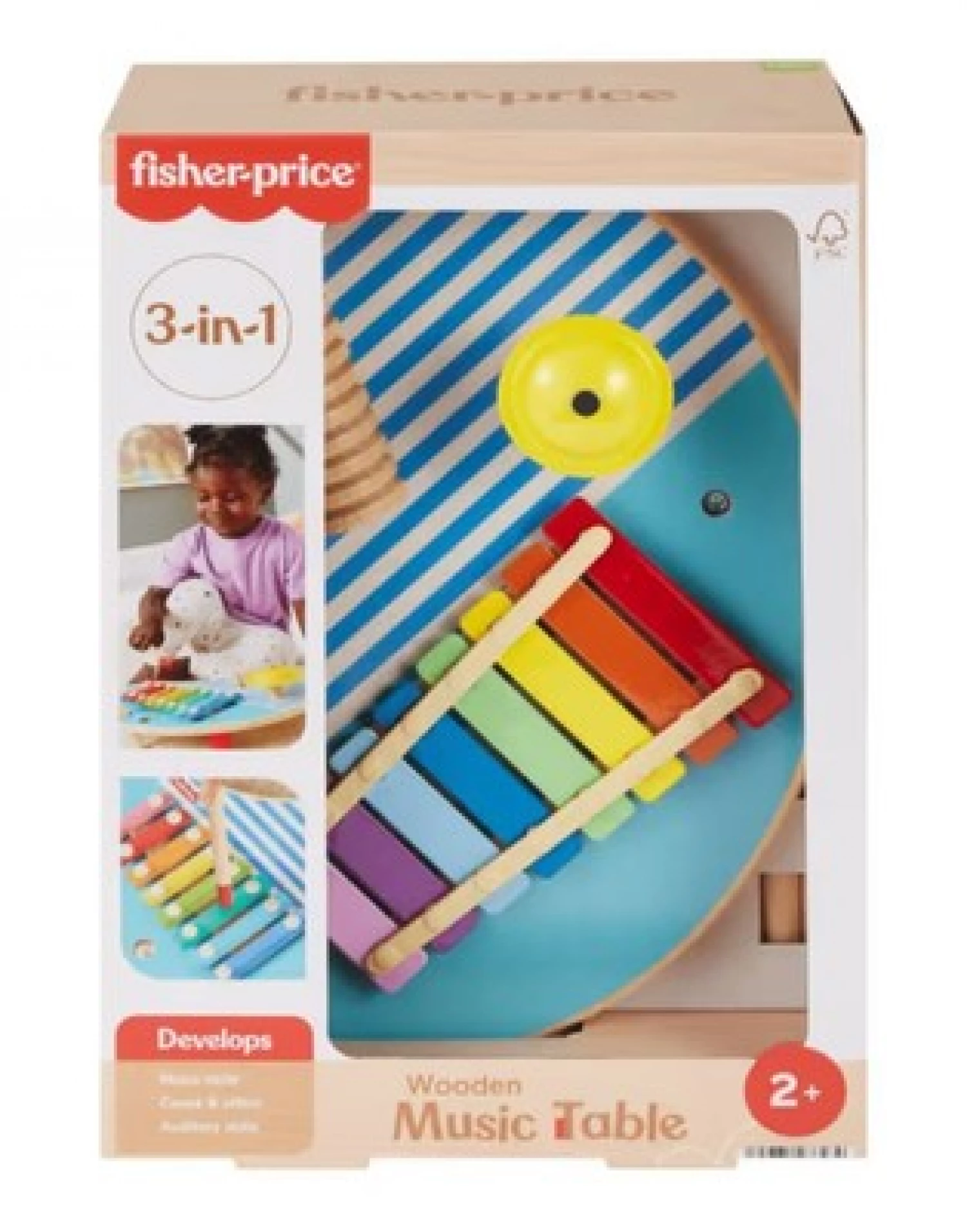 Fisher Price drveni muzicki sto 3u1 HXT91