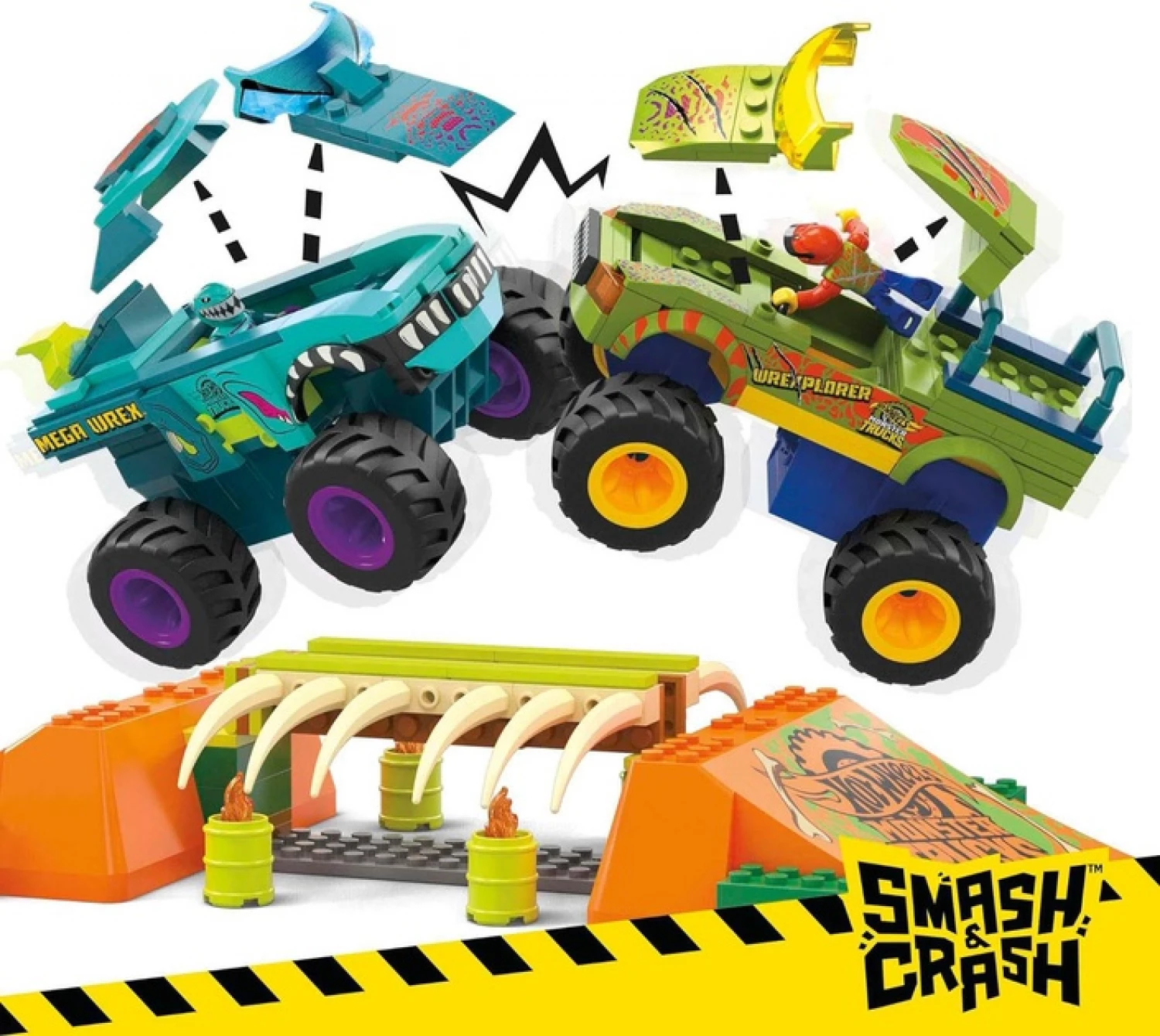 Hot Wheels Mega konstruktor Smash & Crash 332pcs HKF89
