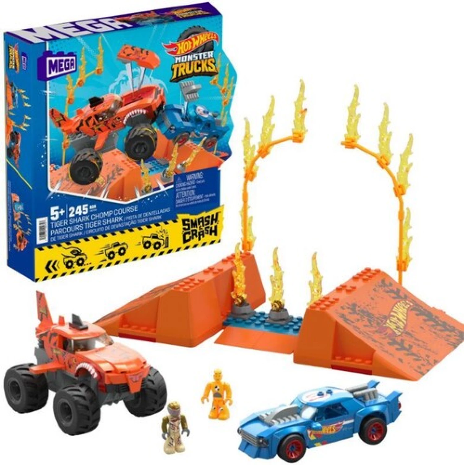 Hot Wheels auto Mega Monster Trucks Smash & Crash 245pcs HKF88