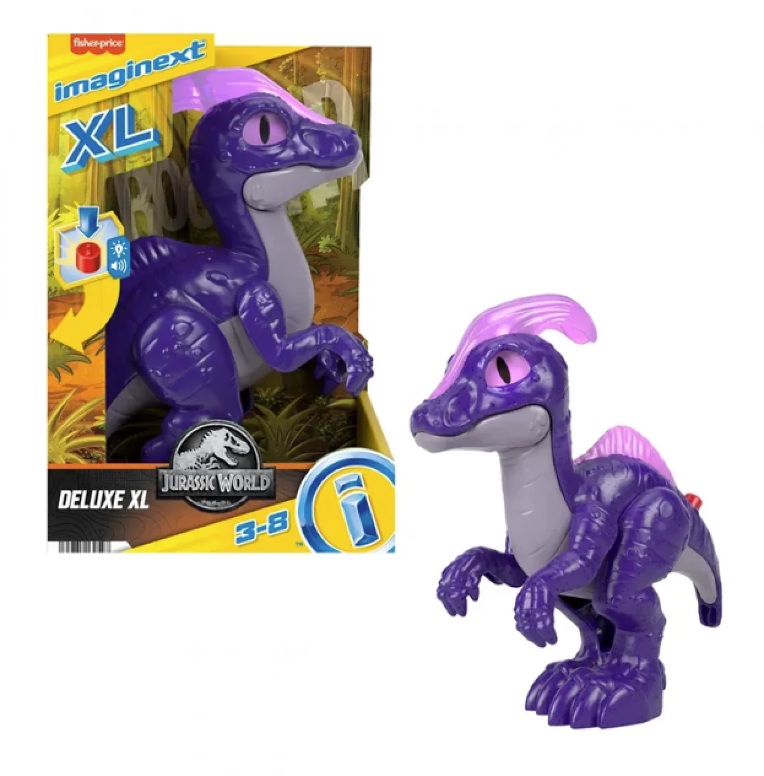 Jurassic World set  Imaginext Deluxe XL Parasaurolophus 25cm HML43