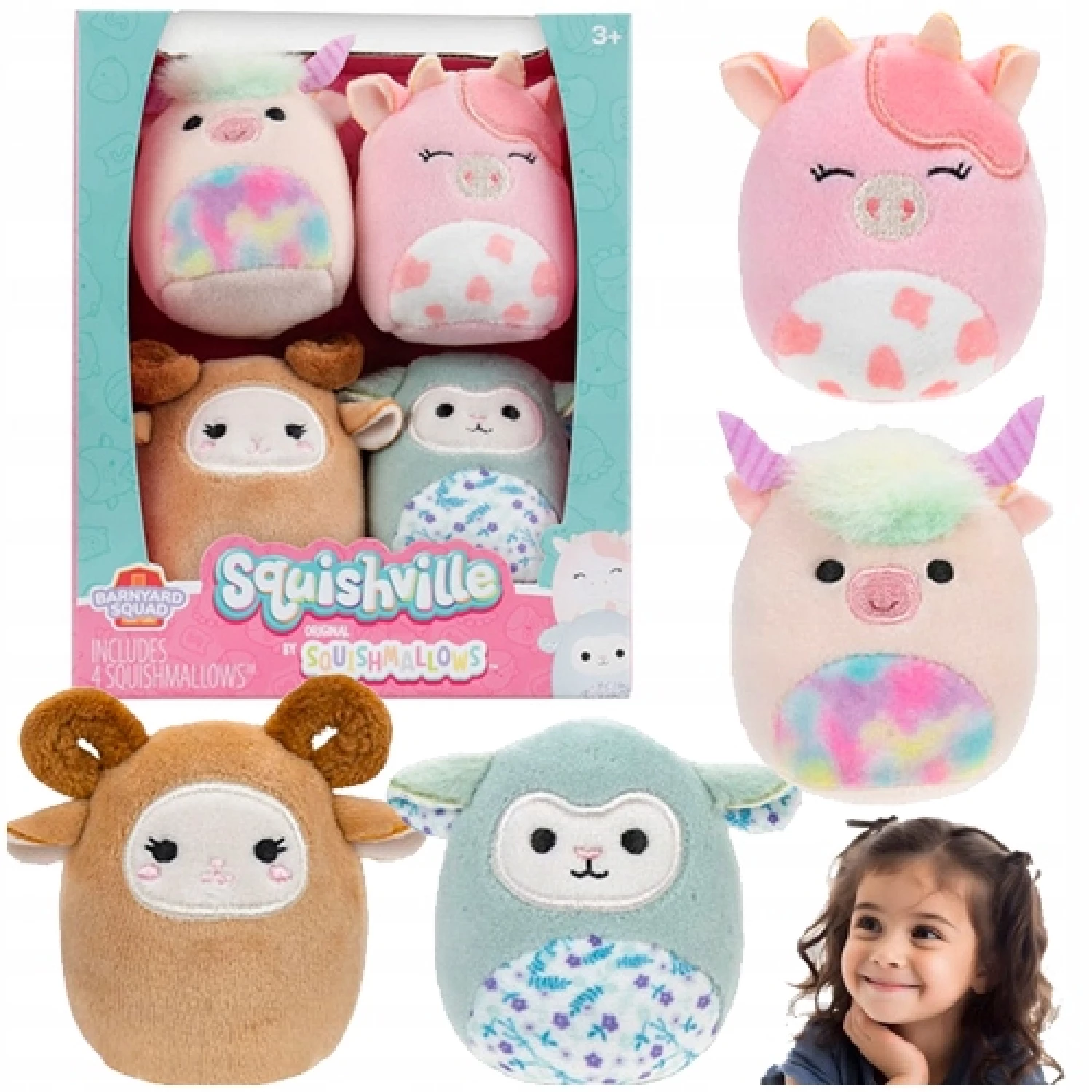 Squishmallows Barnyard Squad figure 4pcs SQM0506