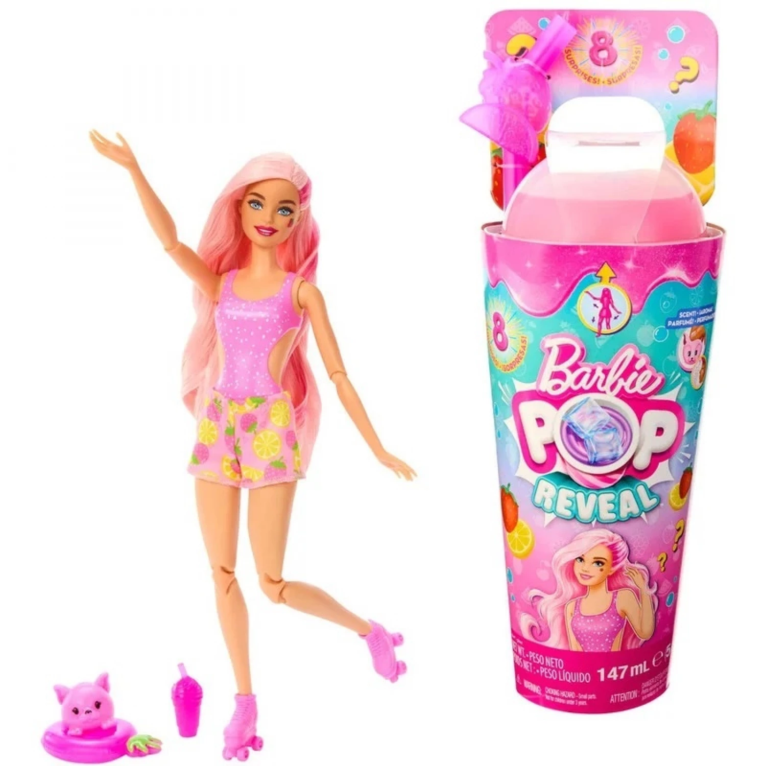 Barbie lutka Pop Reveal Fruit Shakes Series ass HNW40