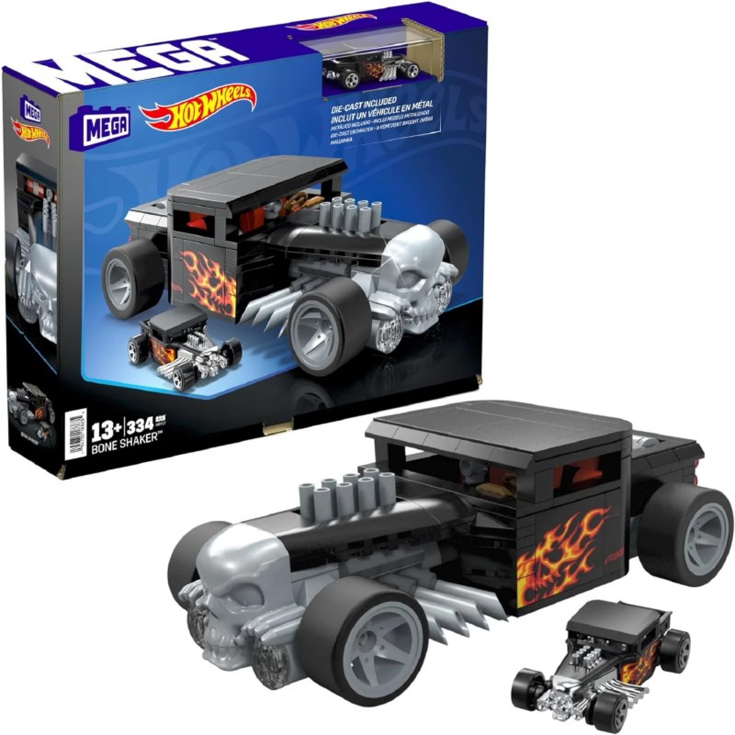 Hot Wheels Maga konstruktor kocke Bone Shaker 334 pcs HRY17
