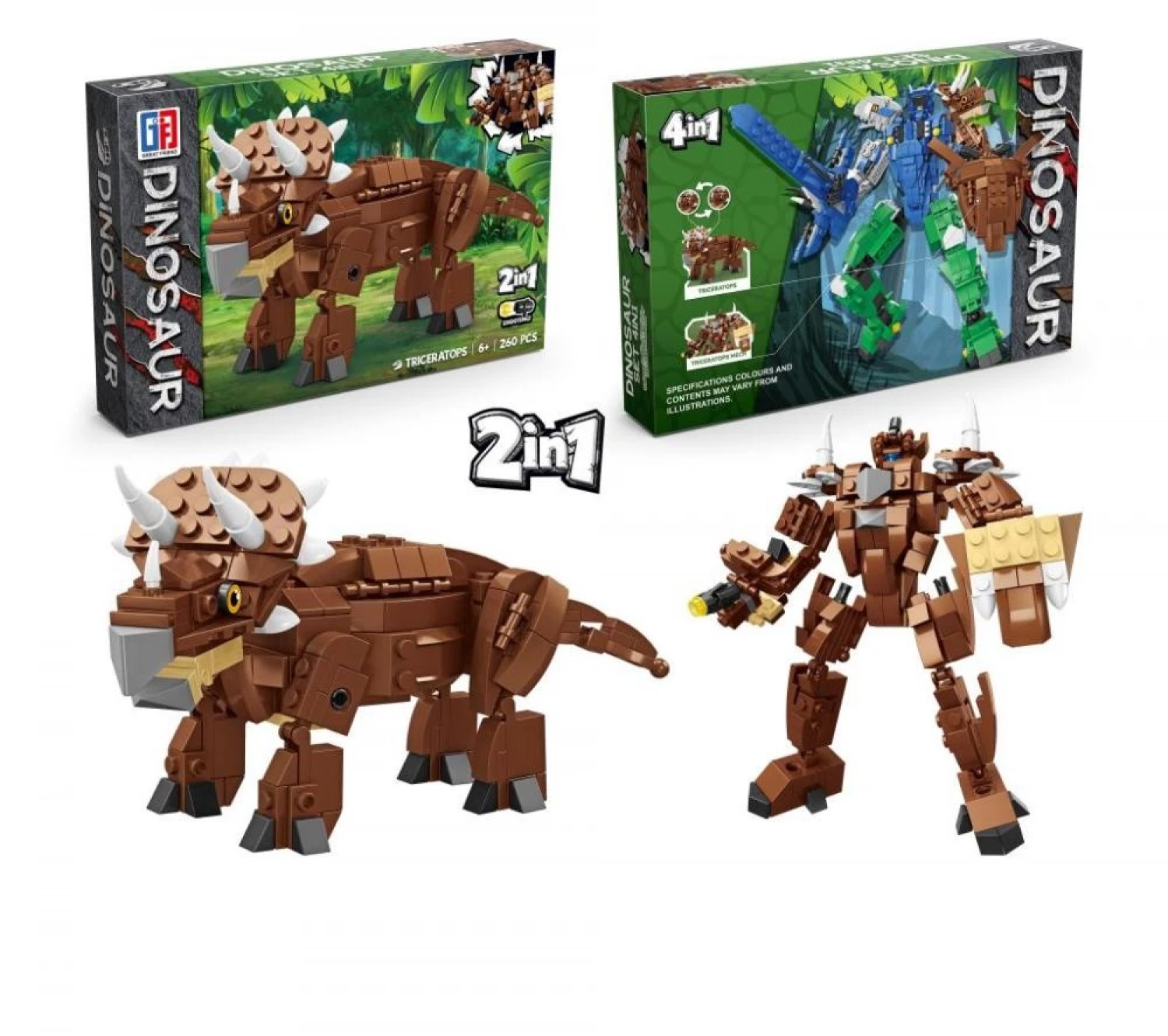 Konstruktor kocke Dinosaurus 260pcs 123-679