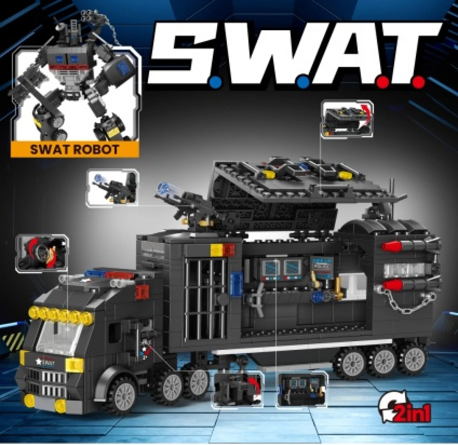 Konstruktor kocke SWAT 826pcs 123-905