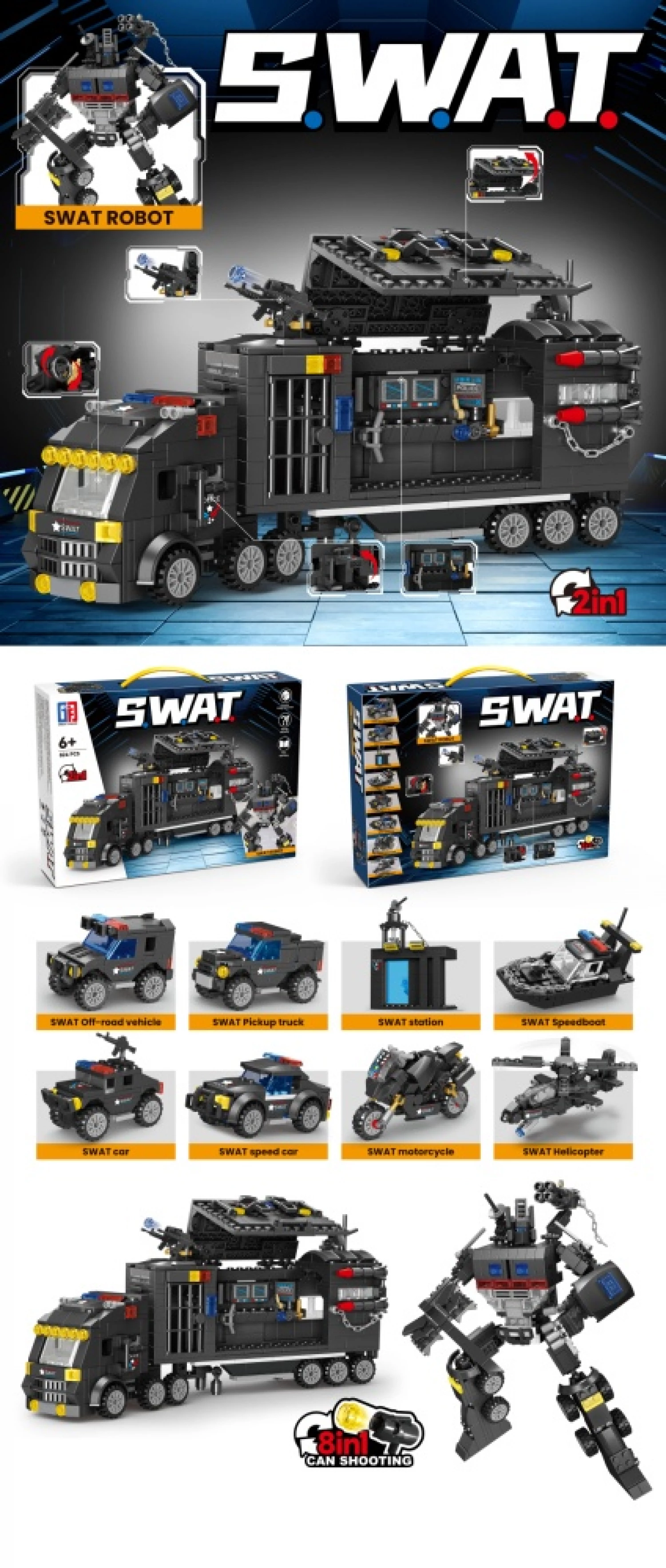 Konstruktor kocke SWAT 826pcs 123-905
