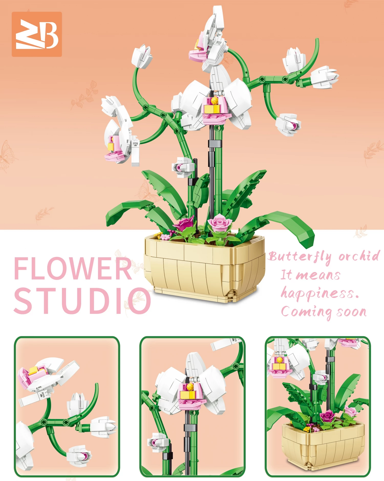 Ukrasna biljka Butterfly Orchid kocke 580pcs