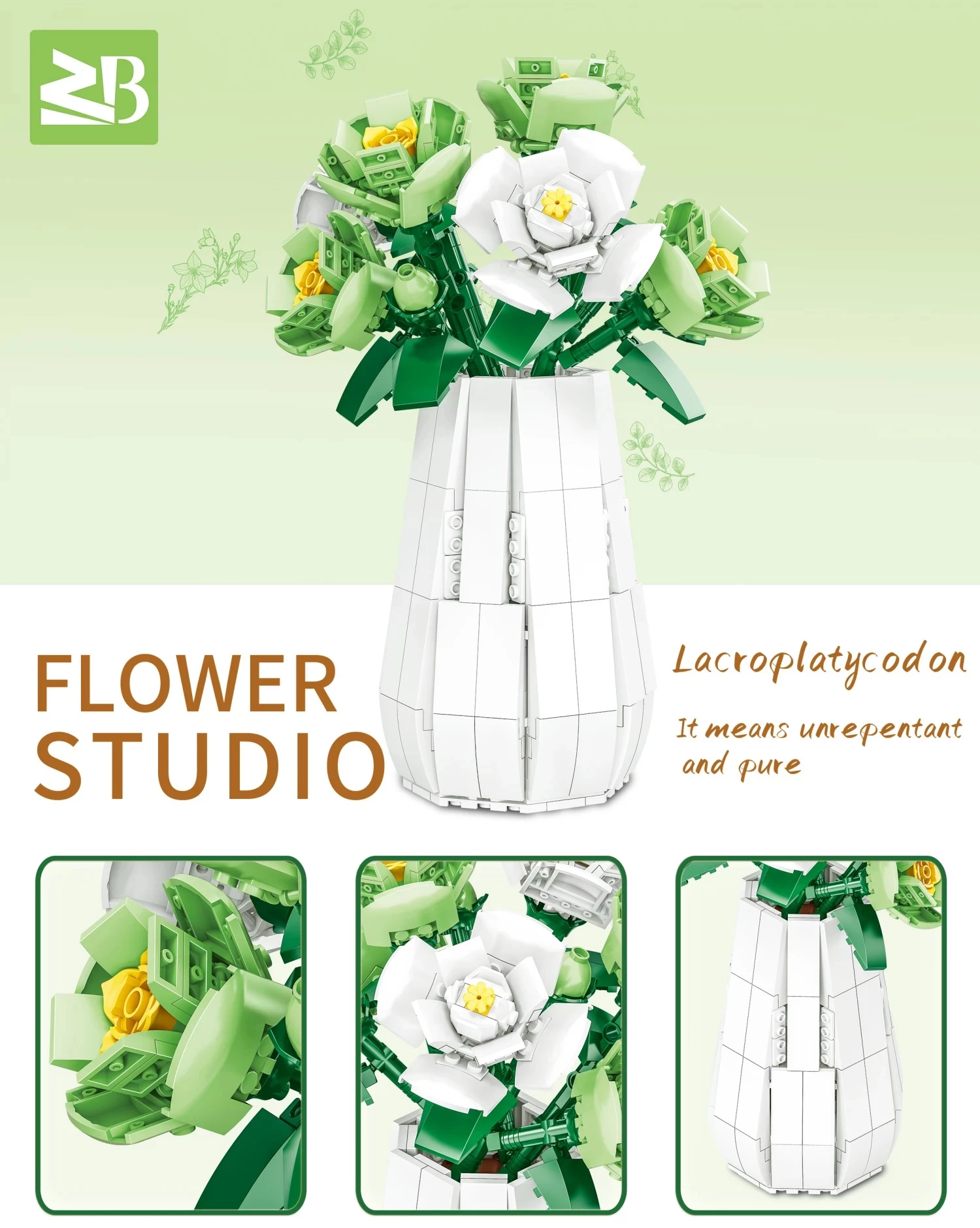 Konstruktor kocke biljka cvet Lacropratycondon 568pcs 9108A