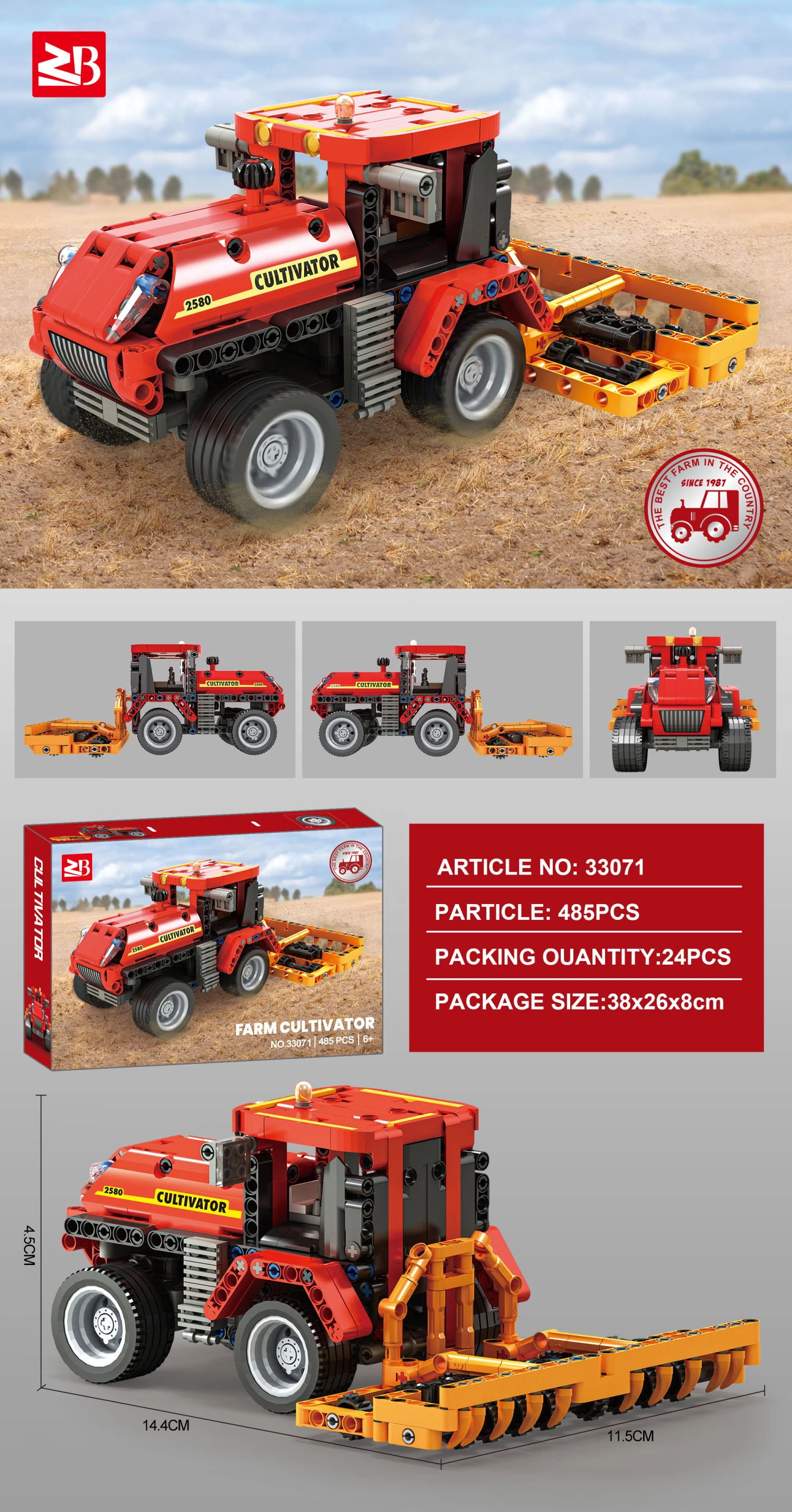 Konstruktor kocke Kombajn 485pcs 33071