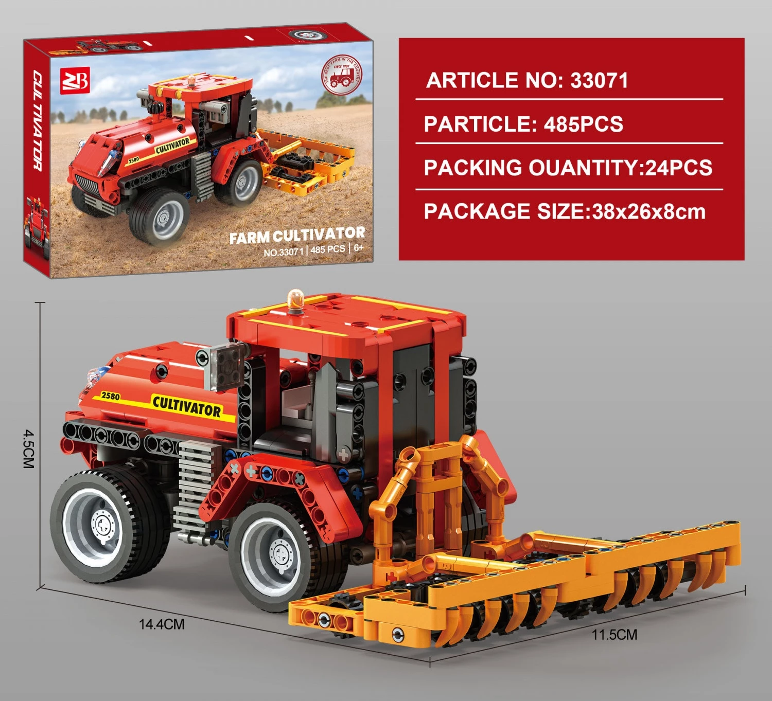 Konstruktor kocke Kombajn 485pcs 33071