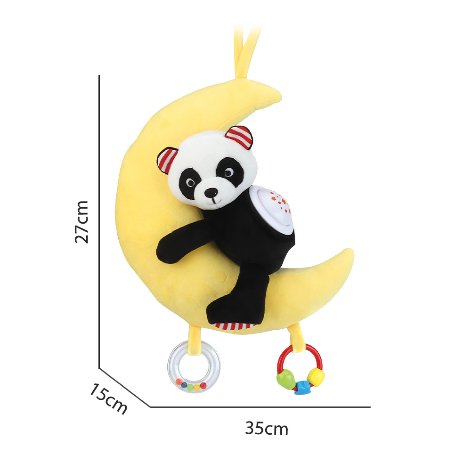 Baby plisana igracka uspavanka/nocno svetlo Panda na mesecu 1847-3