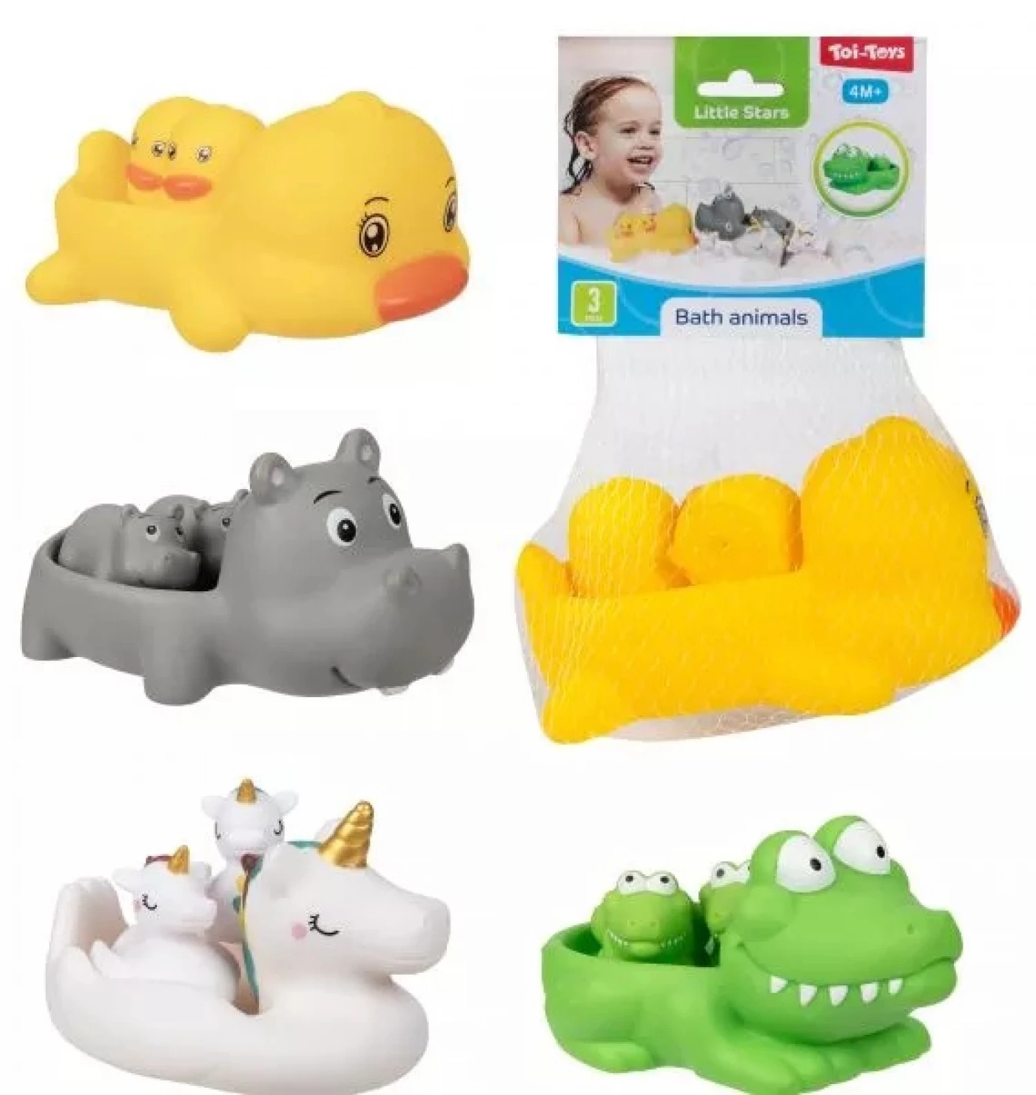 LITTLE STARS figure za kupanje Baby animals Family 3pcs 4ass 71528Z